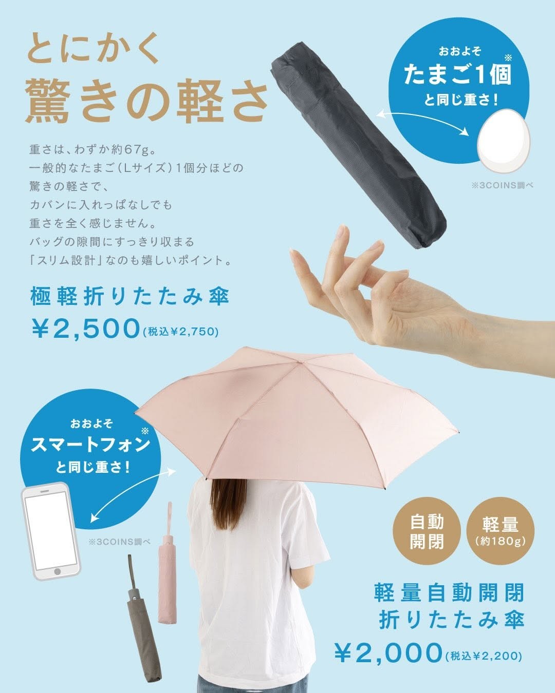 梅雨に備える 傘アイテム