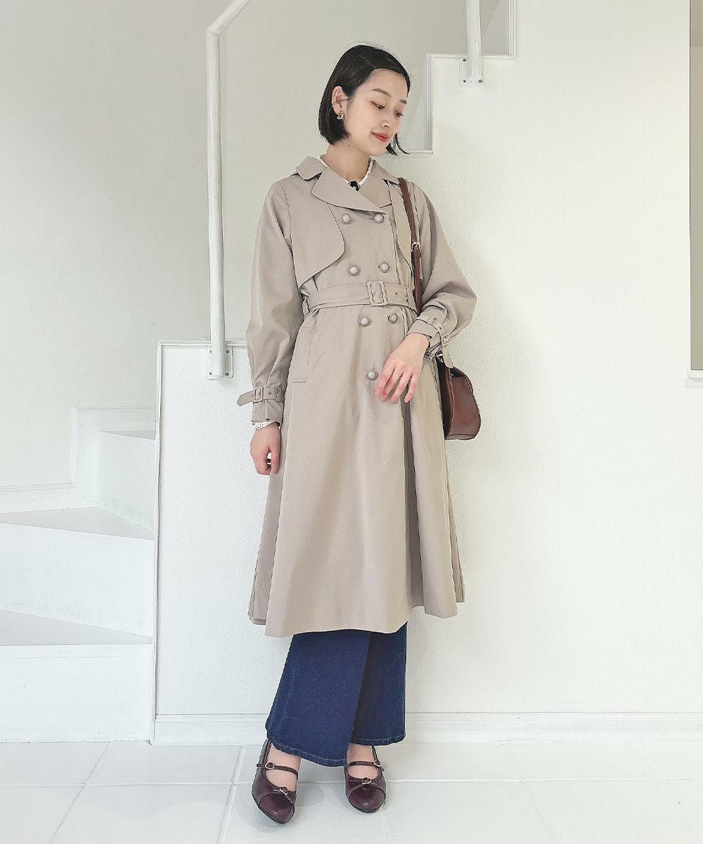 撥水機能を施した、実用性の高いトレンチコート🎀