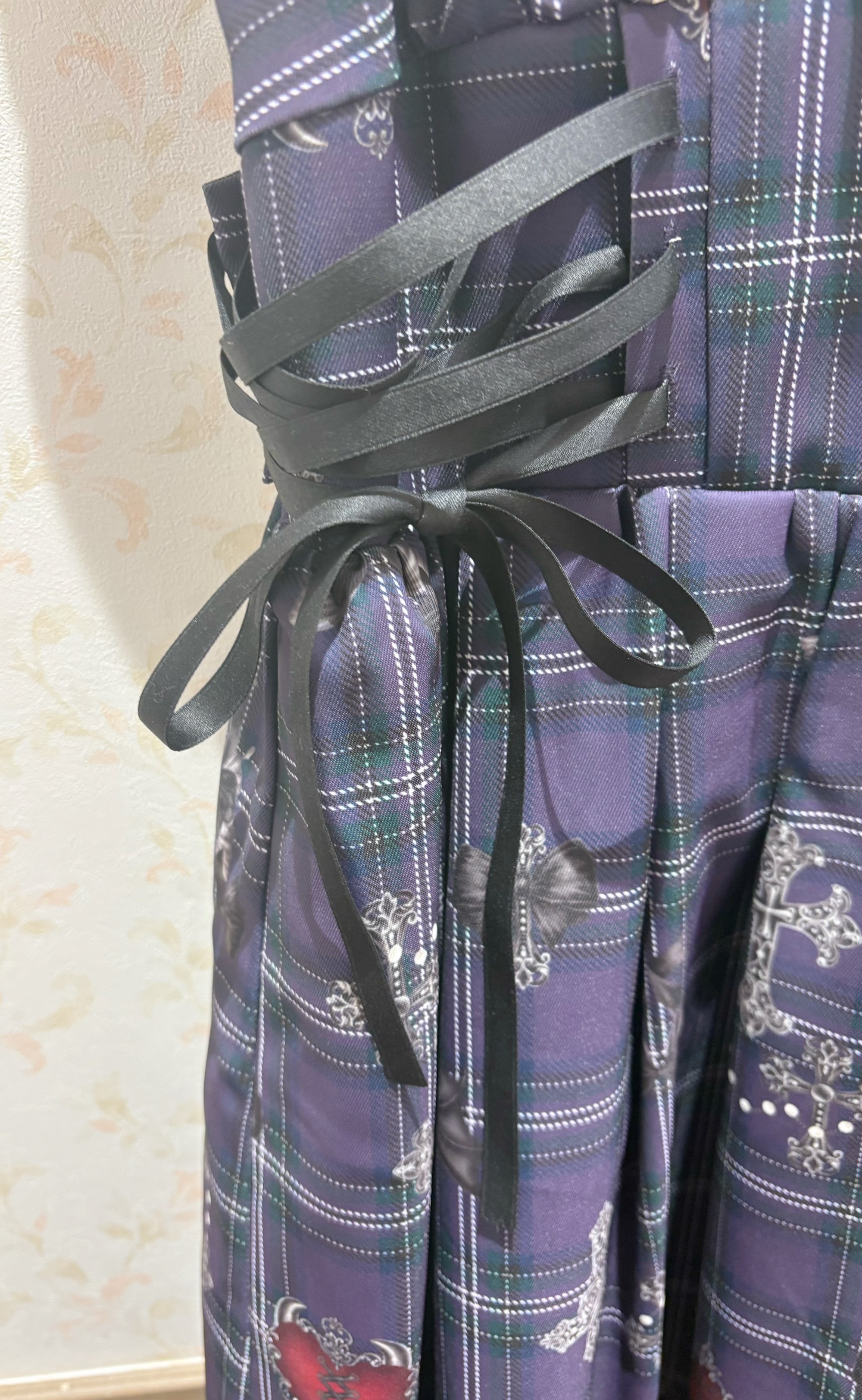 〘ウエスト細見え〙チェックワンピース