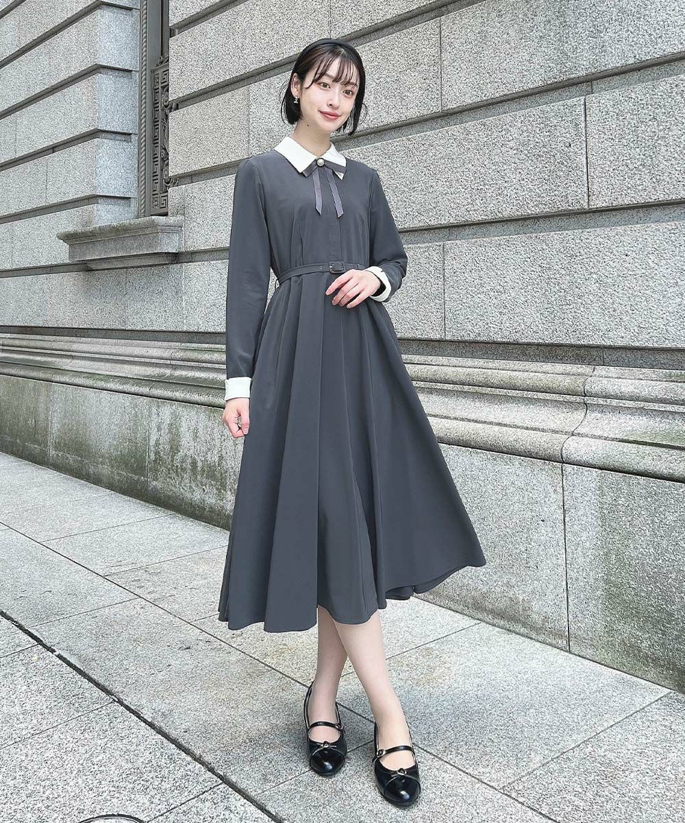 思わずくるりと回りたくなるような、美シルエットが目を惹くサーキュラーワンピース🥀