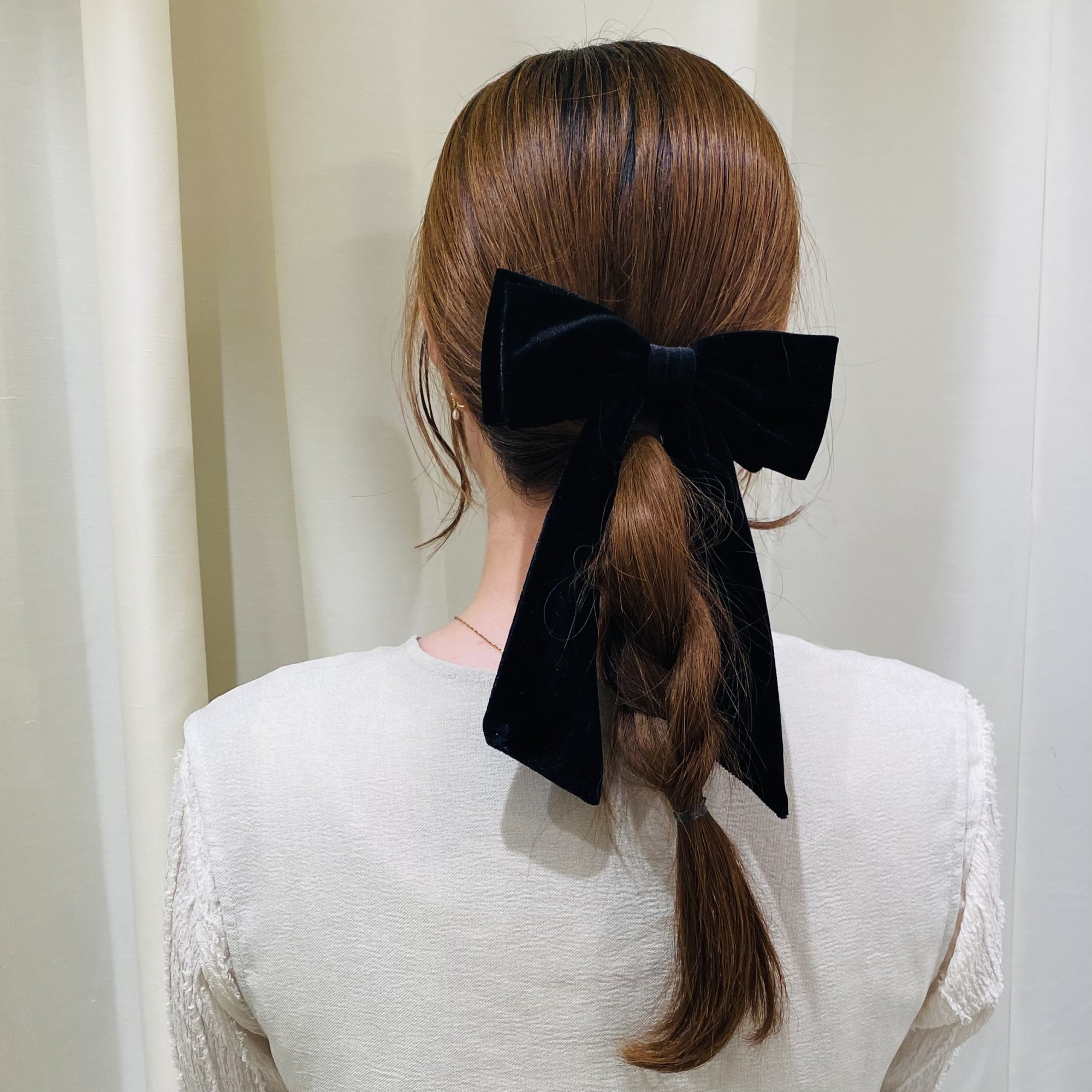 🎀オススメアイテム🎀リボンベロアバレッタ