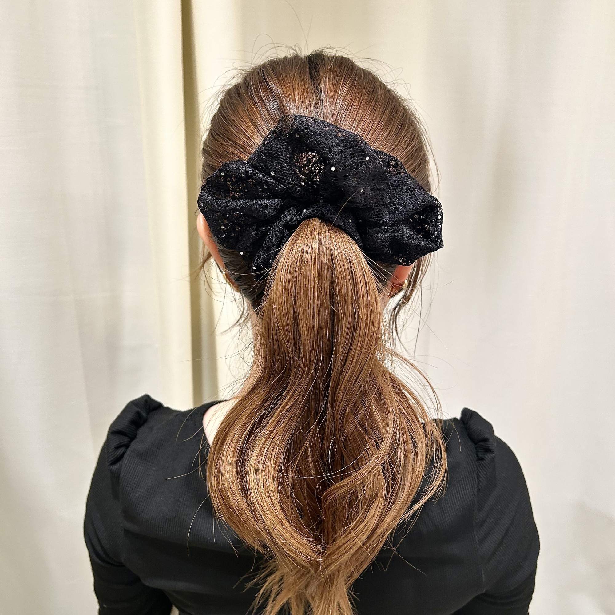 【New♥】ラインストーンレースシュシュ✧*。
