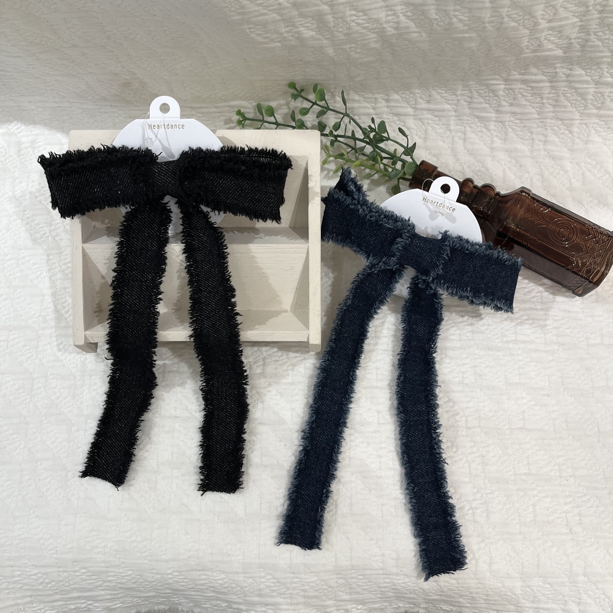 【recommend】denim ribbon フックポニー🩵