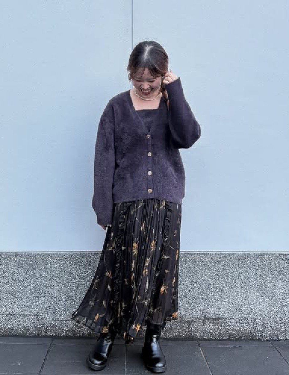 ~🦄甘さ控えめの楽ちん花柄スカートコーデ💟~