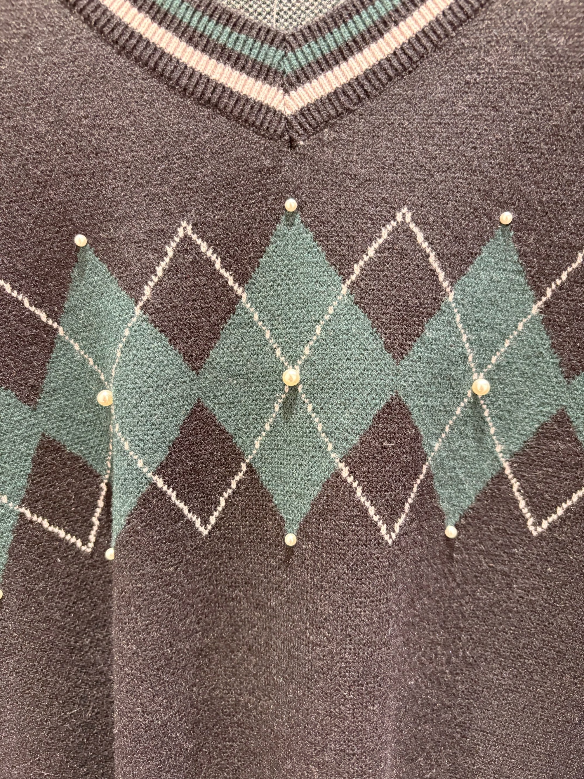 〘お手持ちのトップスに1枚プラスしませんか⁇〙アーガイルベスト