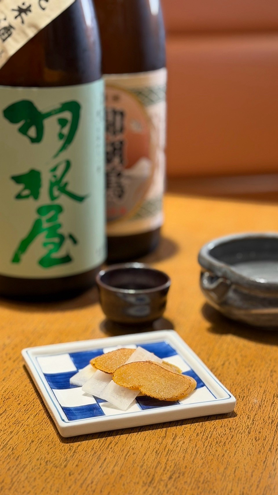 香ばしく炙って、旨みをじっくり。  炙りからすみ🍶