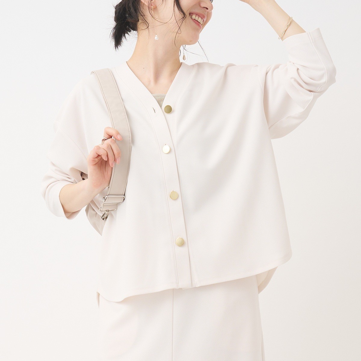 防汚撥水機能付き！デイリーに使えるきれいめカーディガン