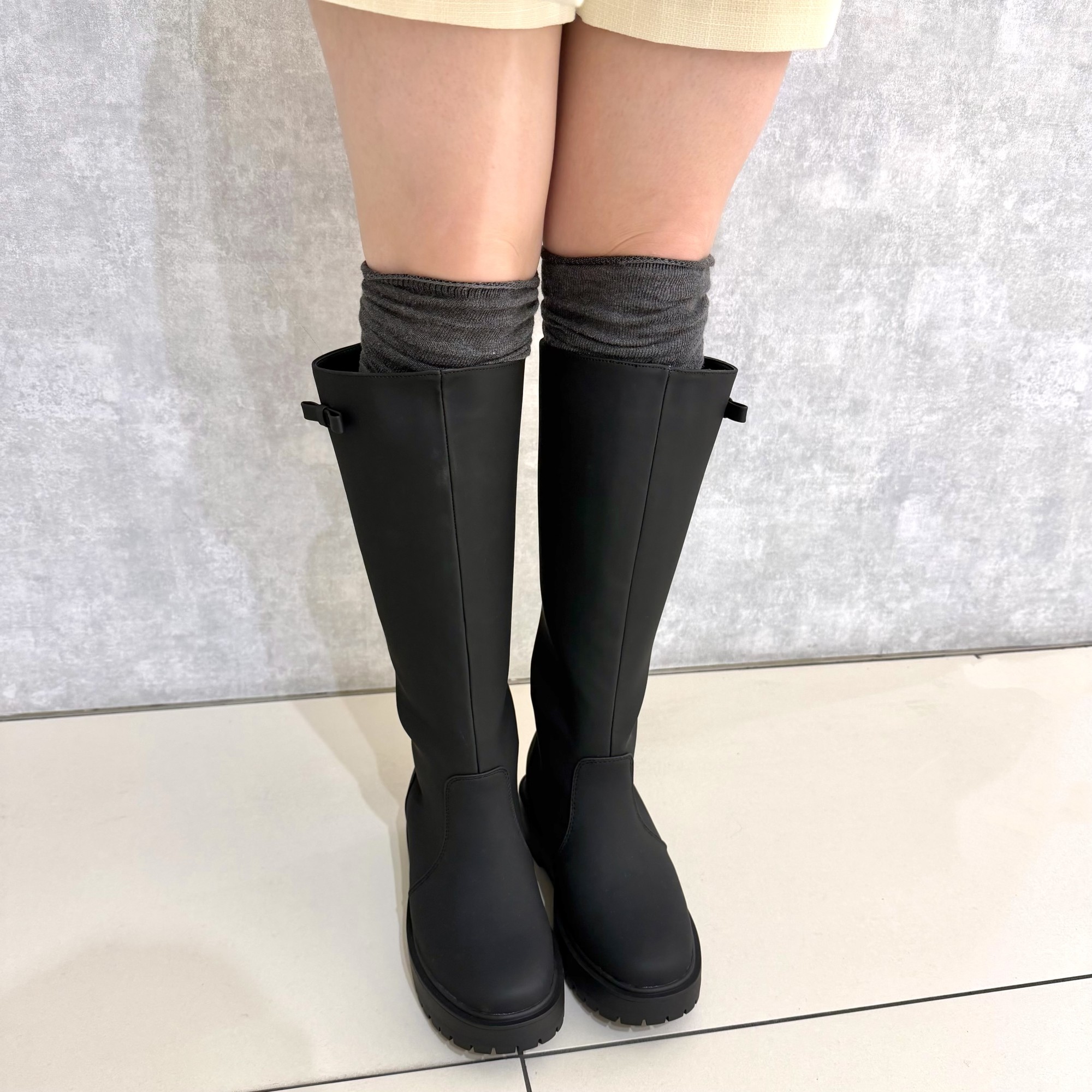 【雨の日もオシャレに☔️】インヒールレインブーツ