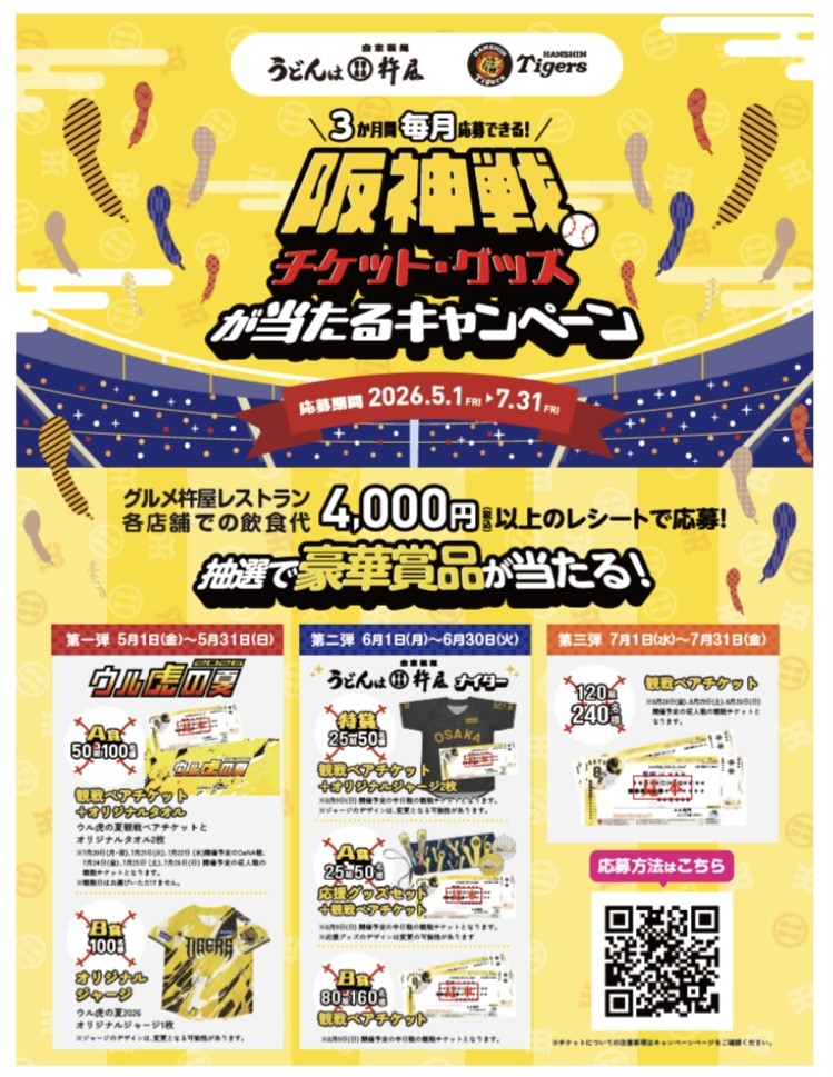 阪神戦のチケットが当たる🐯キャンペーン