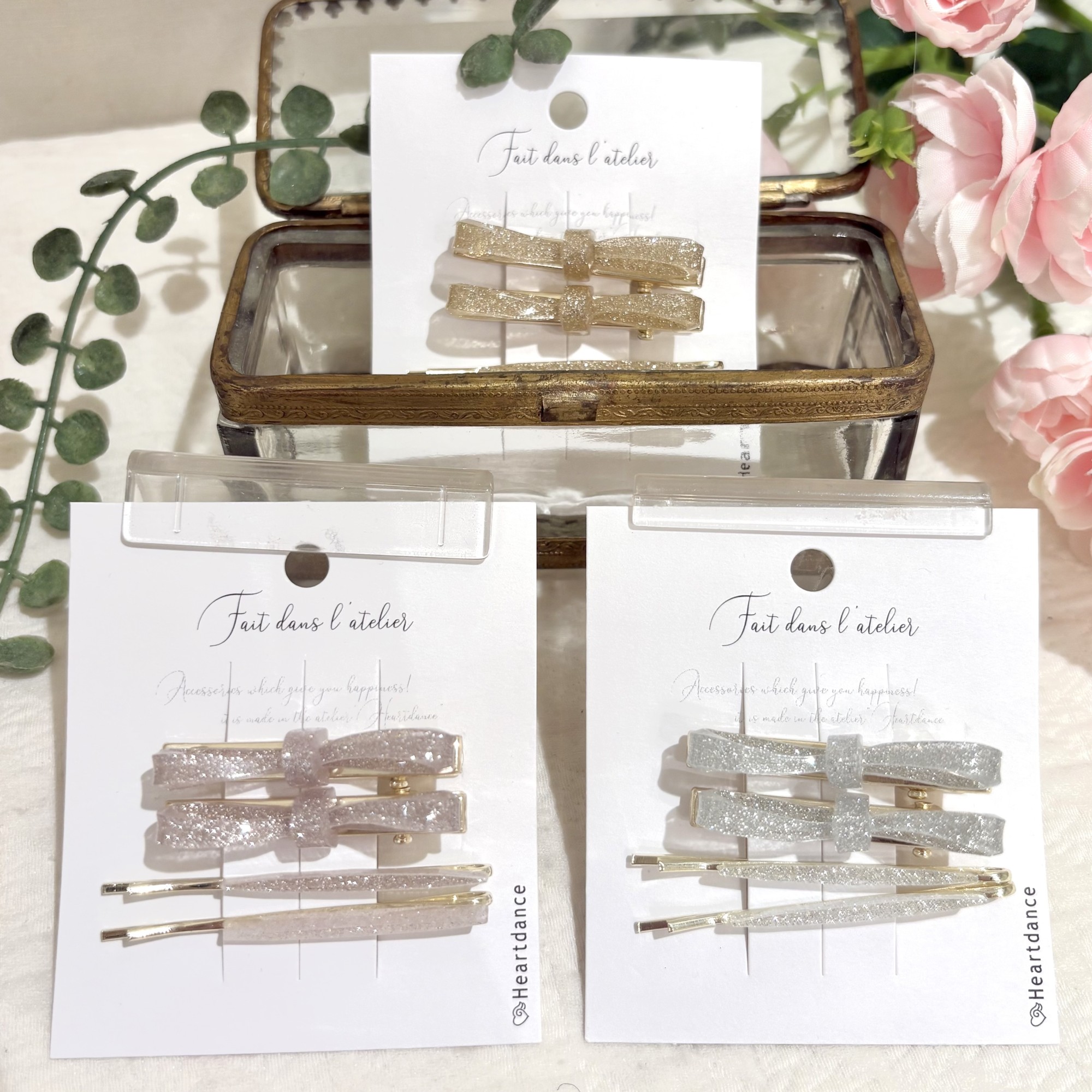 New🌟ミニリボンヘアピン🎀