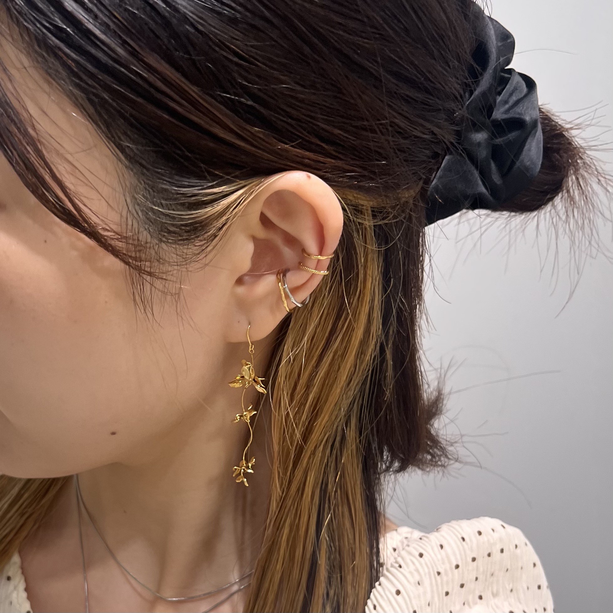 【🌼ロング好き必見!お花モチーフピアス🌼】