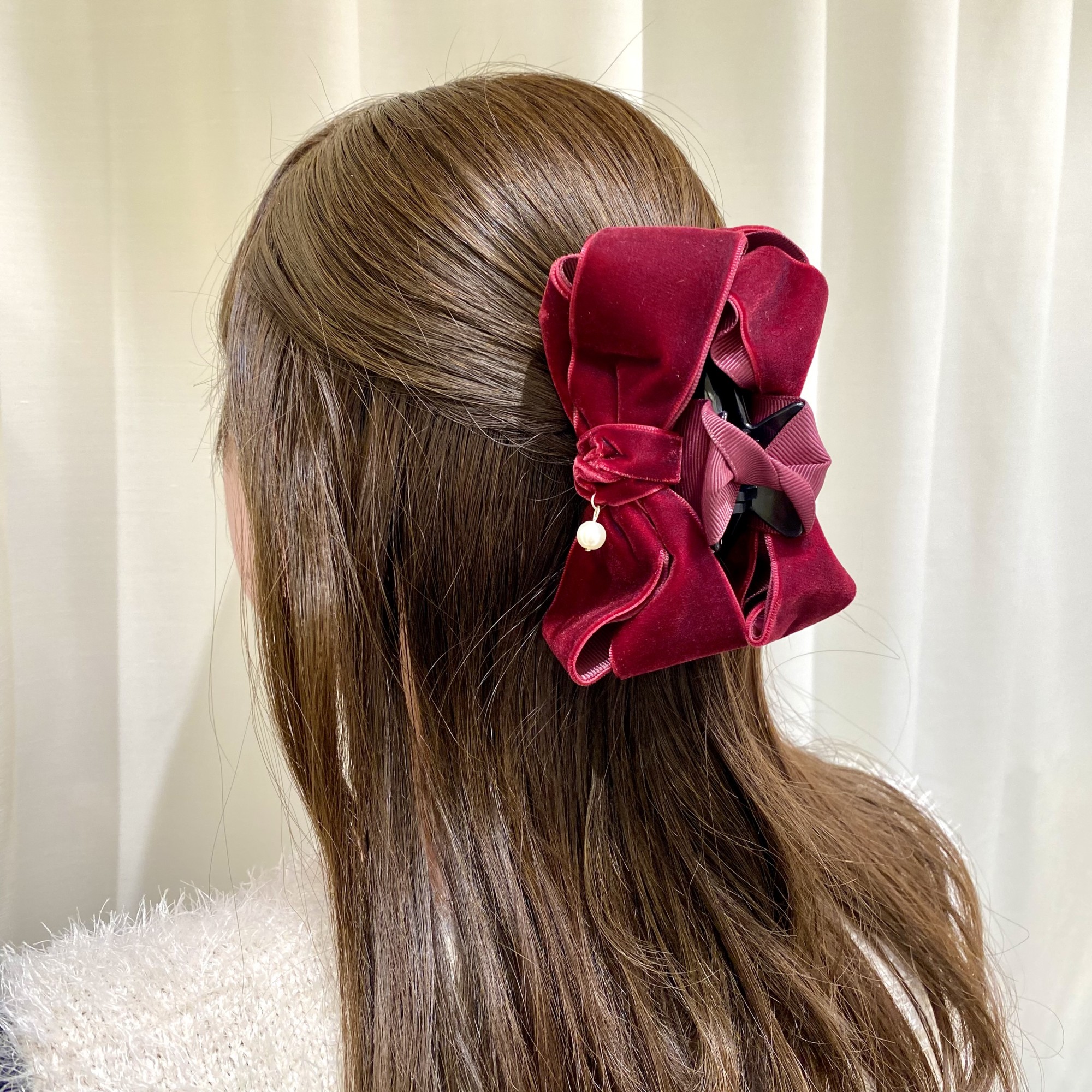 『新作アイテム』ベロアリボンバンスクリップ🎀