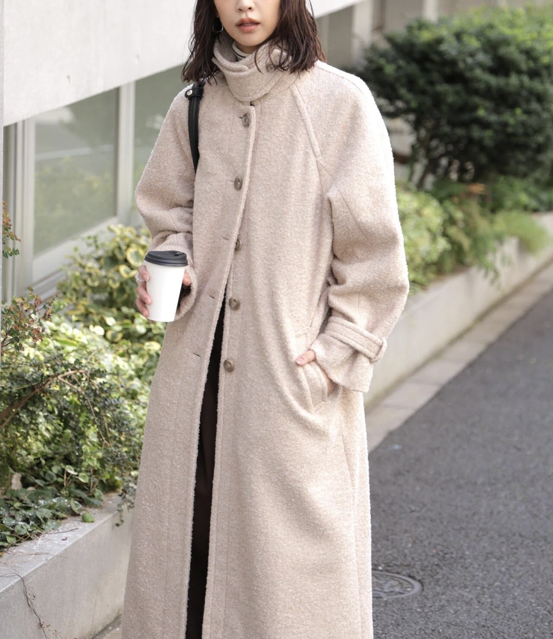 ステンカラーロングコートのご紹介☆
