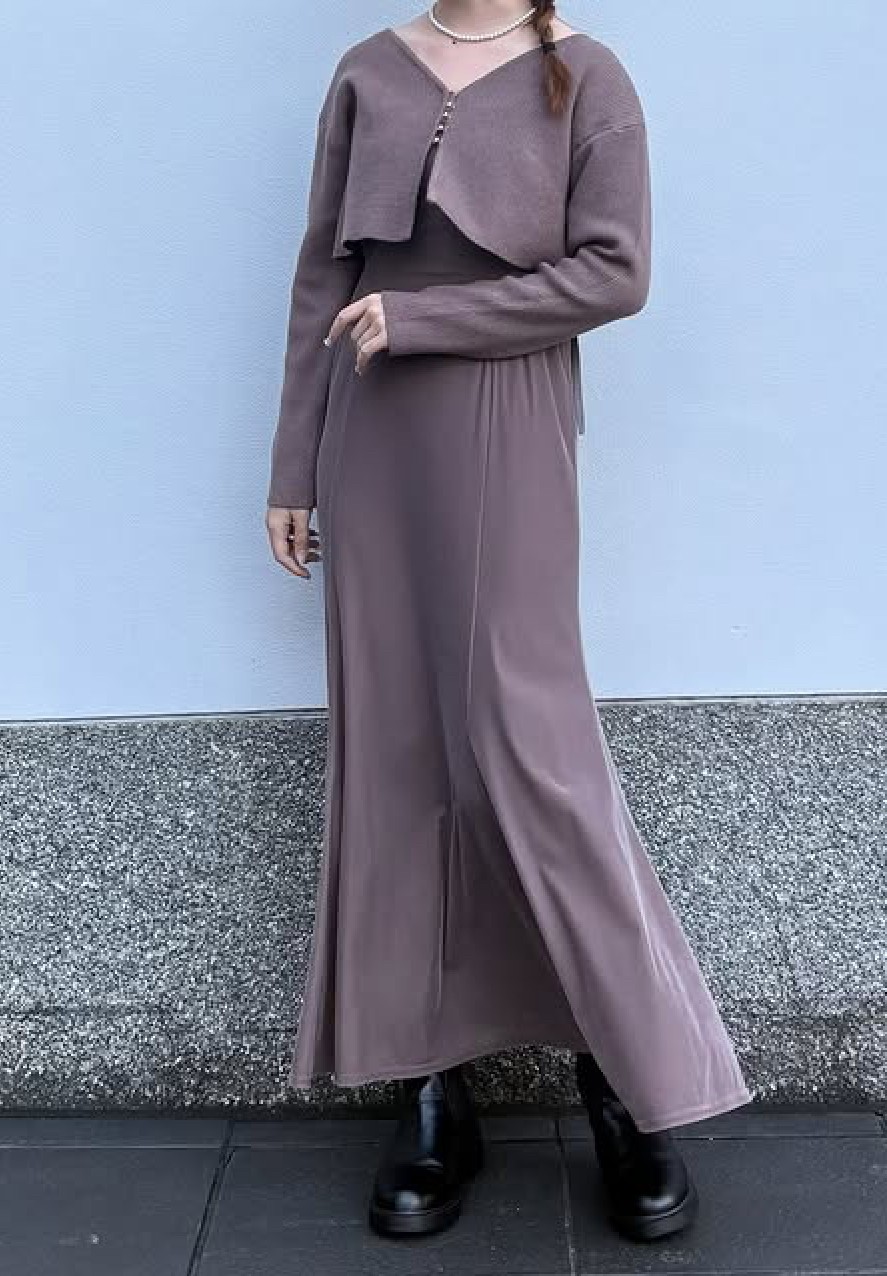 ~素材から秋冬意識!ベロアワンピースコーデ🥐~