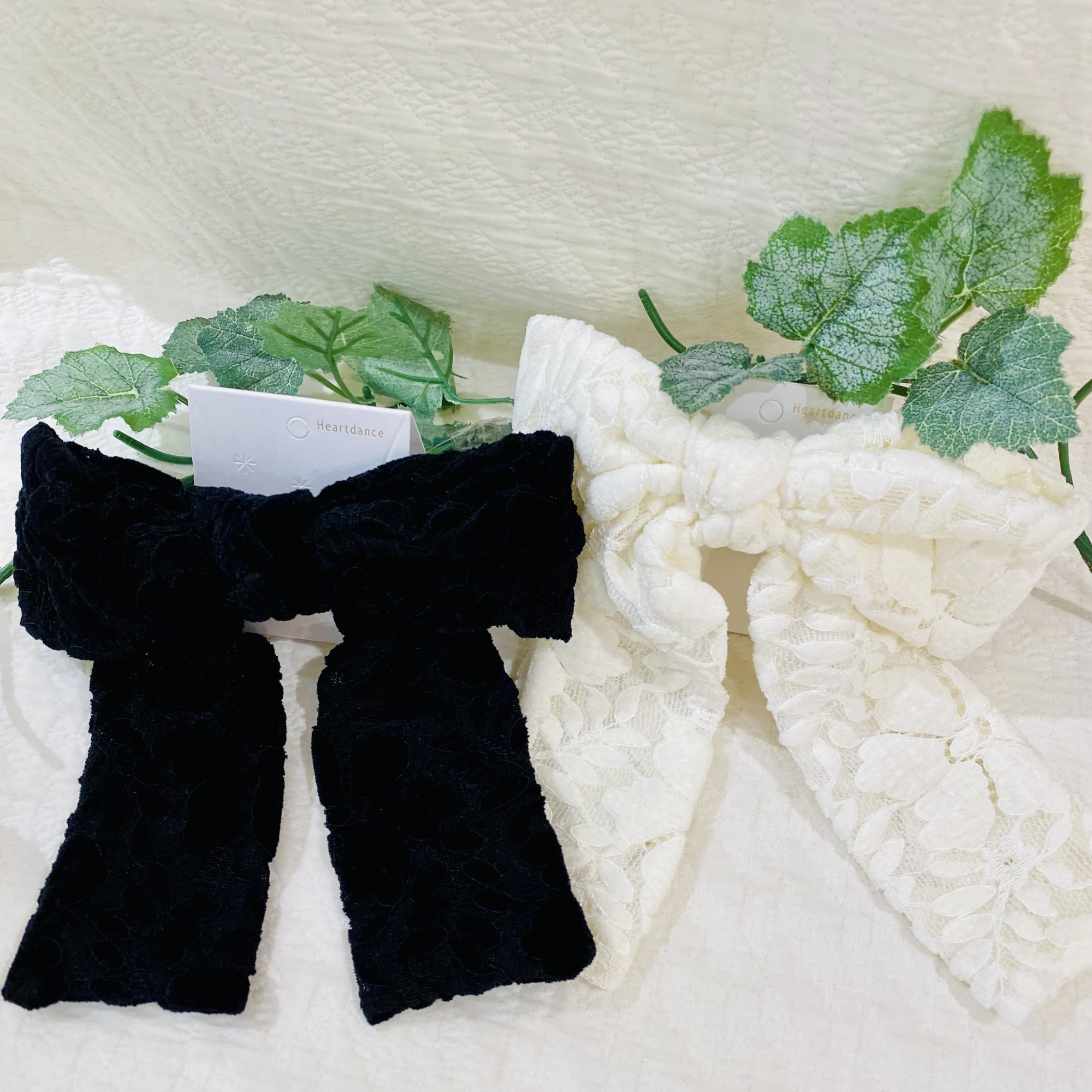 【新作アイテム】刺繍柄リボンバレッタ🎀