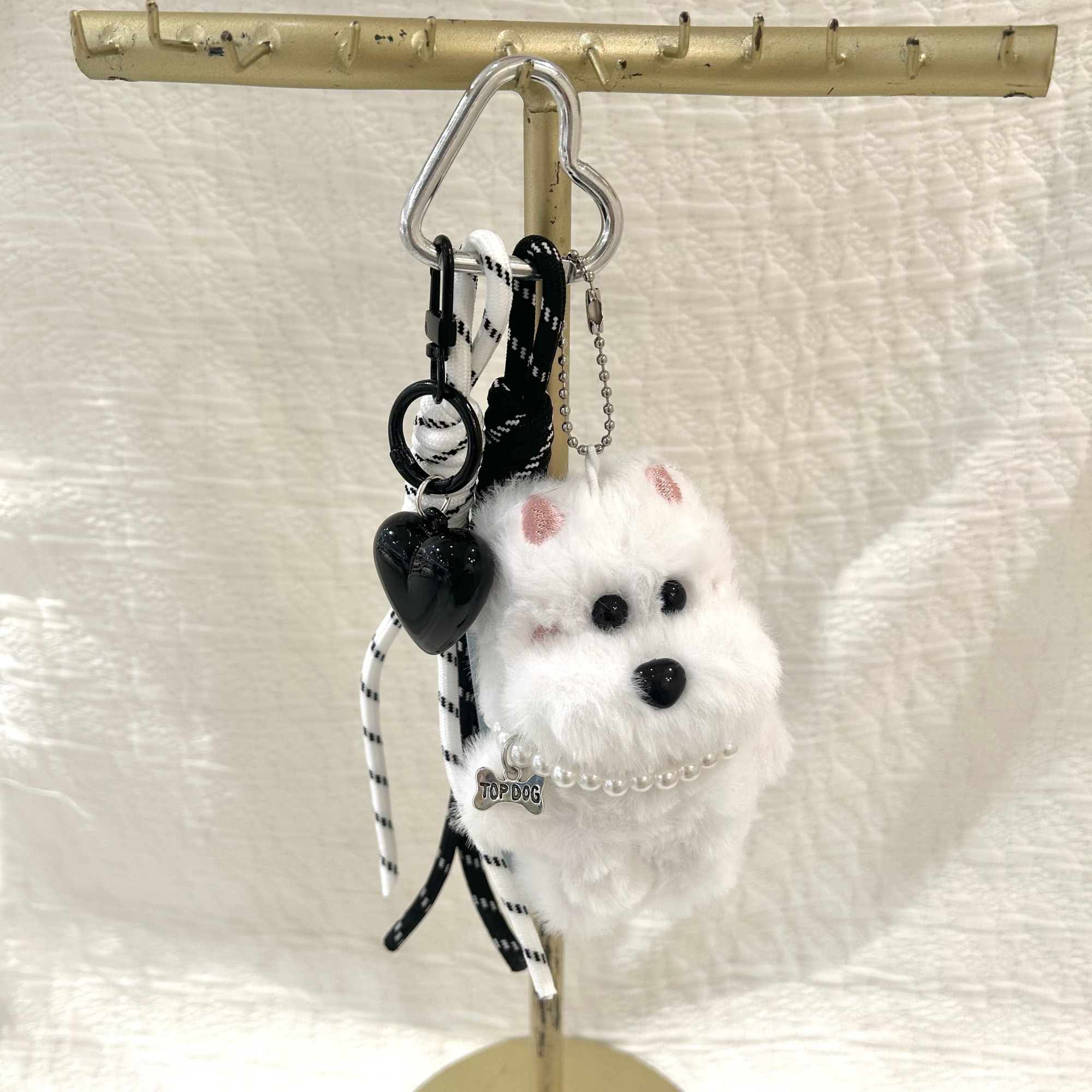【-Push item-】パール付きドッグチャーム🐶⭐🫧