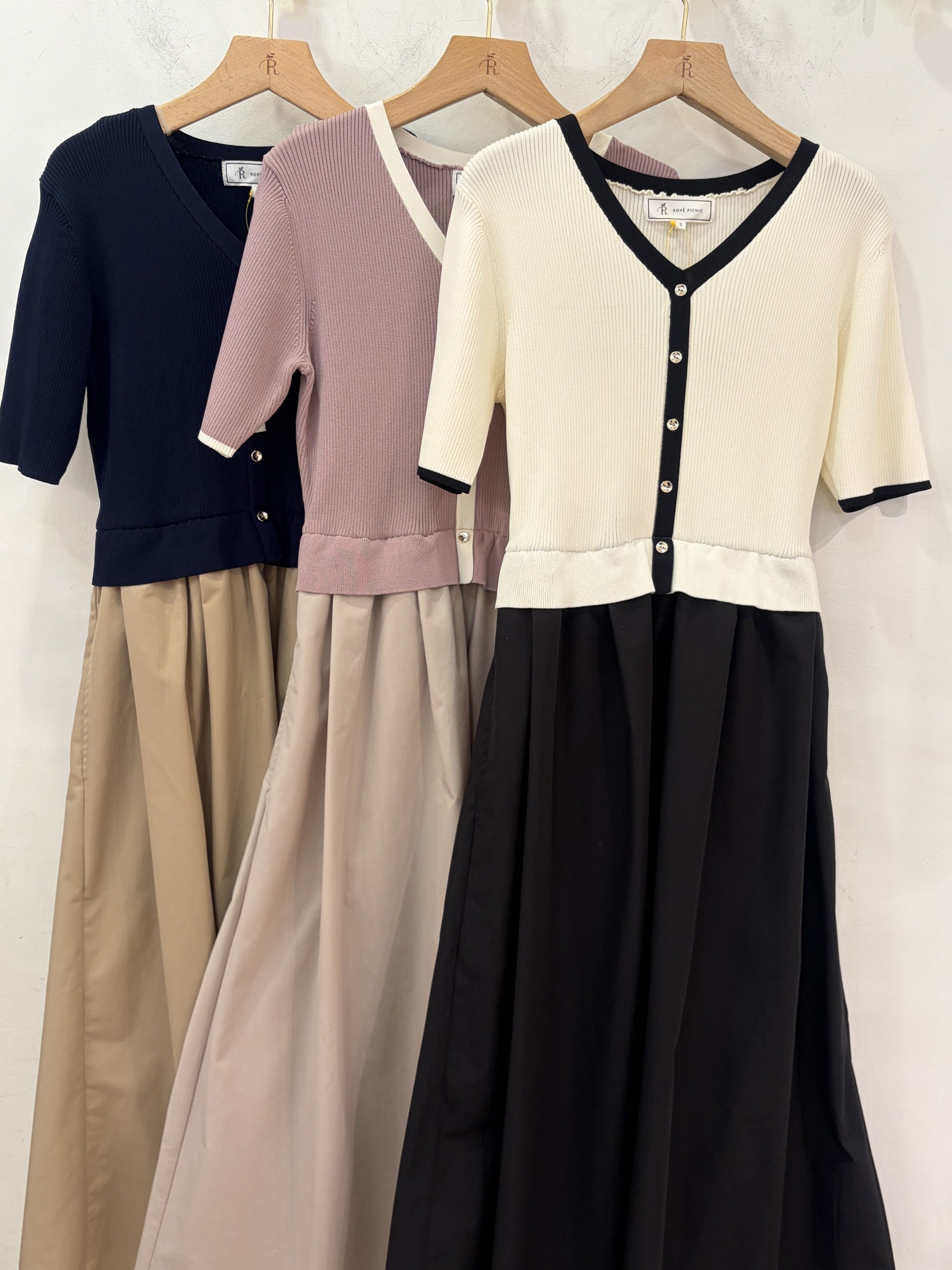 【時短でおしゃれが完成！】ドッキングワンピース。 