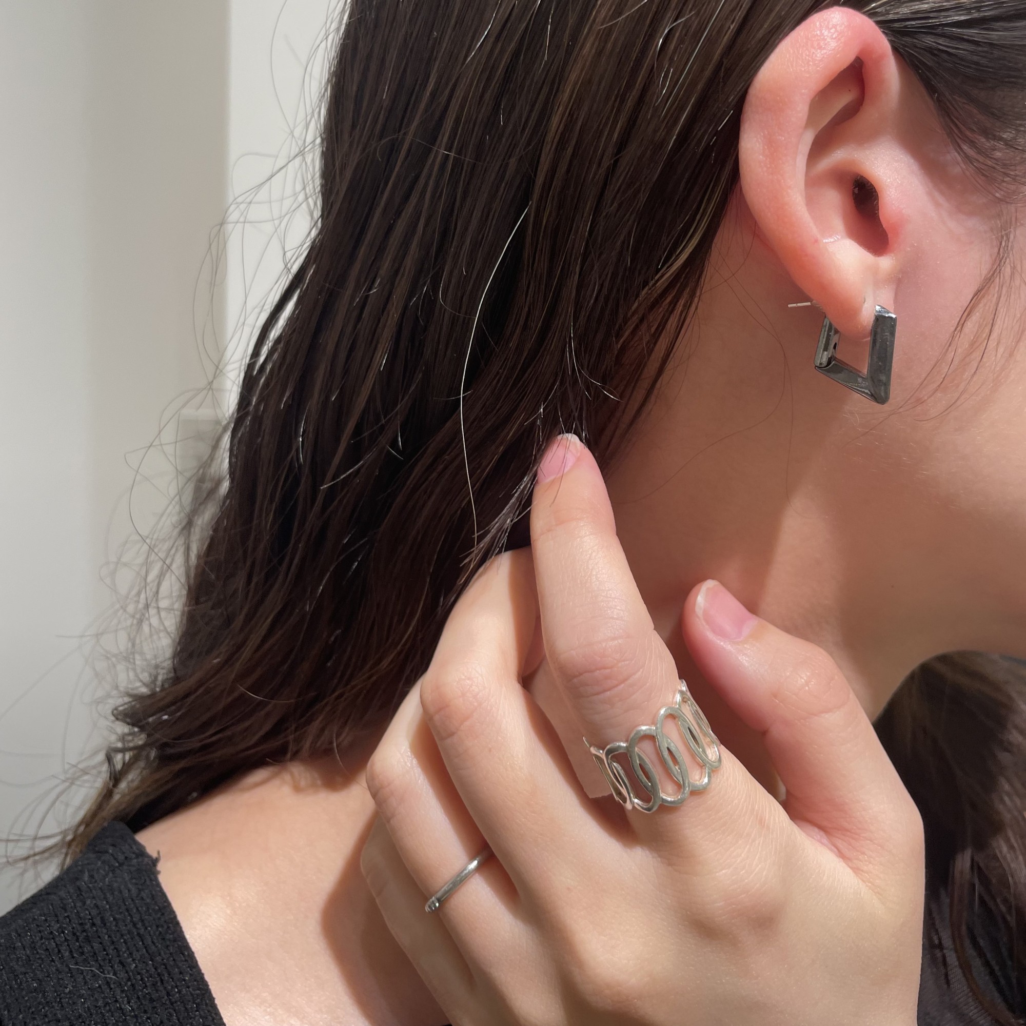 🖤スタイリッシュ🖤ブラックピアス🐼
