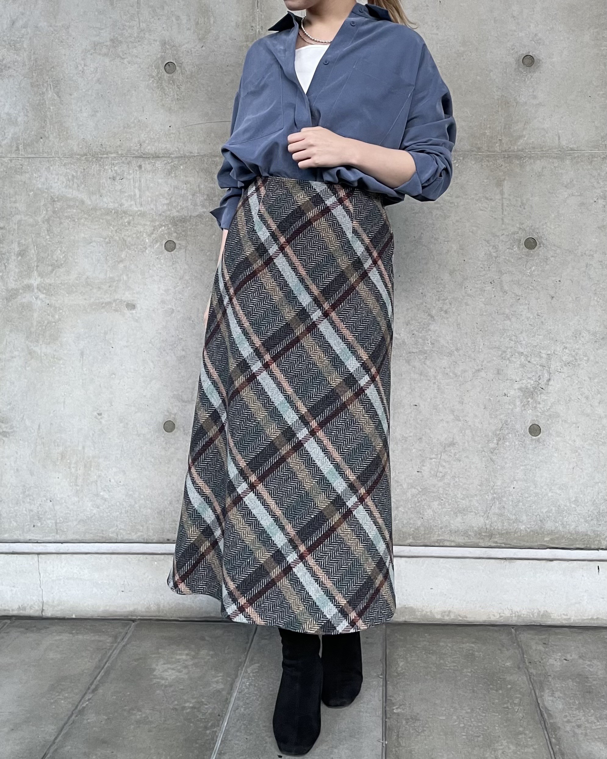 新作 シェットランドウールスカート