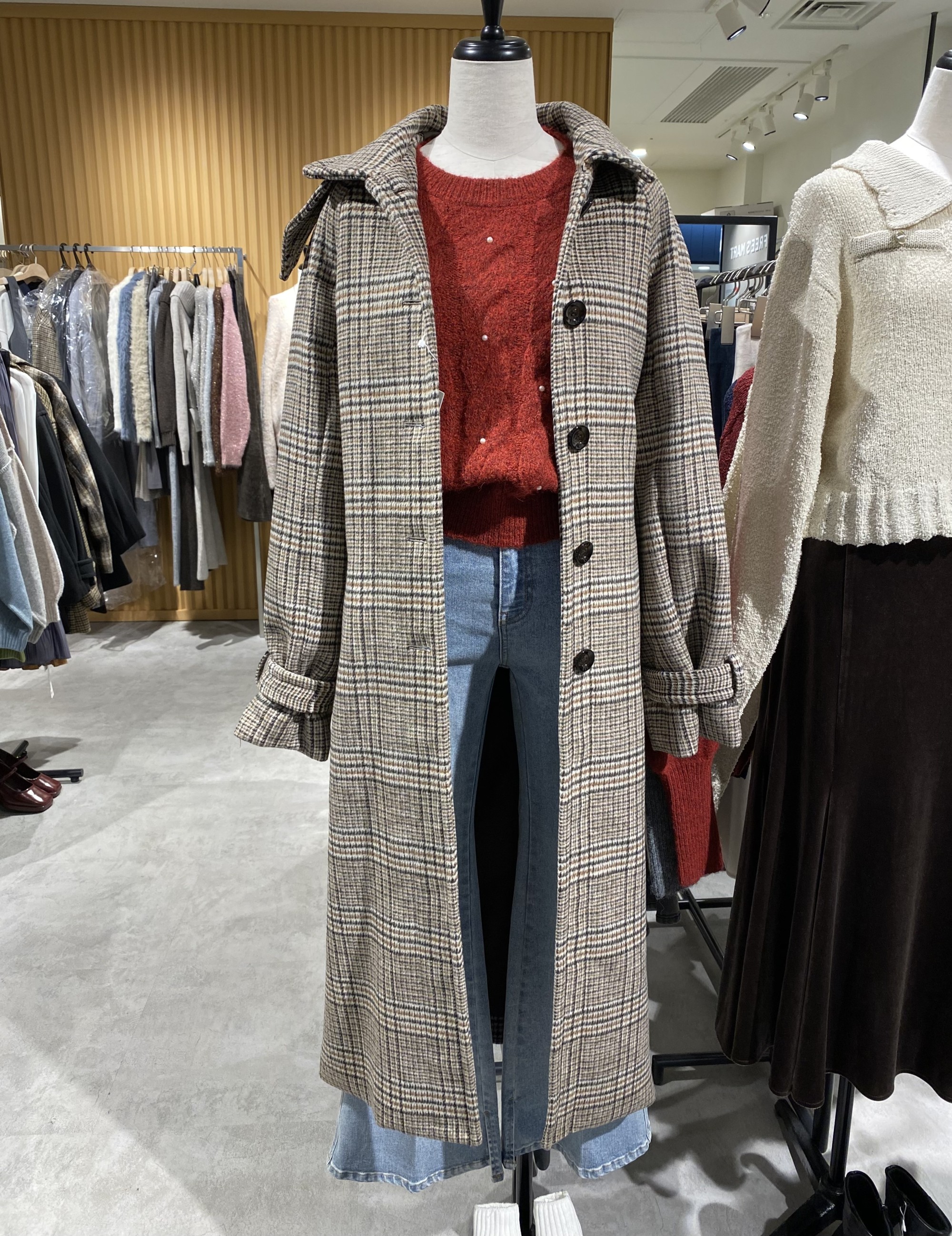 ステンカラーロングコートのご紹介☆