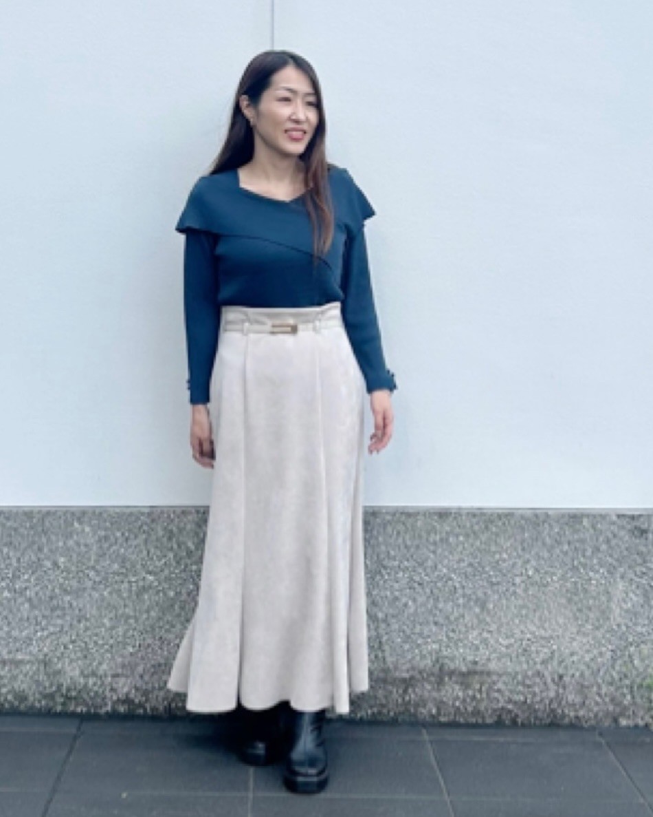 ベルト付きでスタイルアップ🌟大人マーメイドスカート