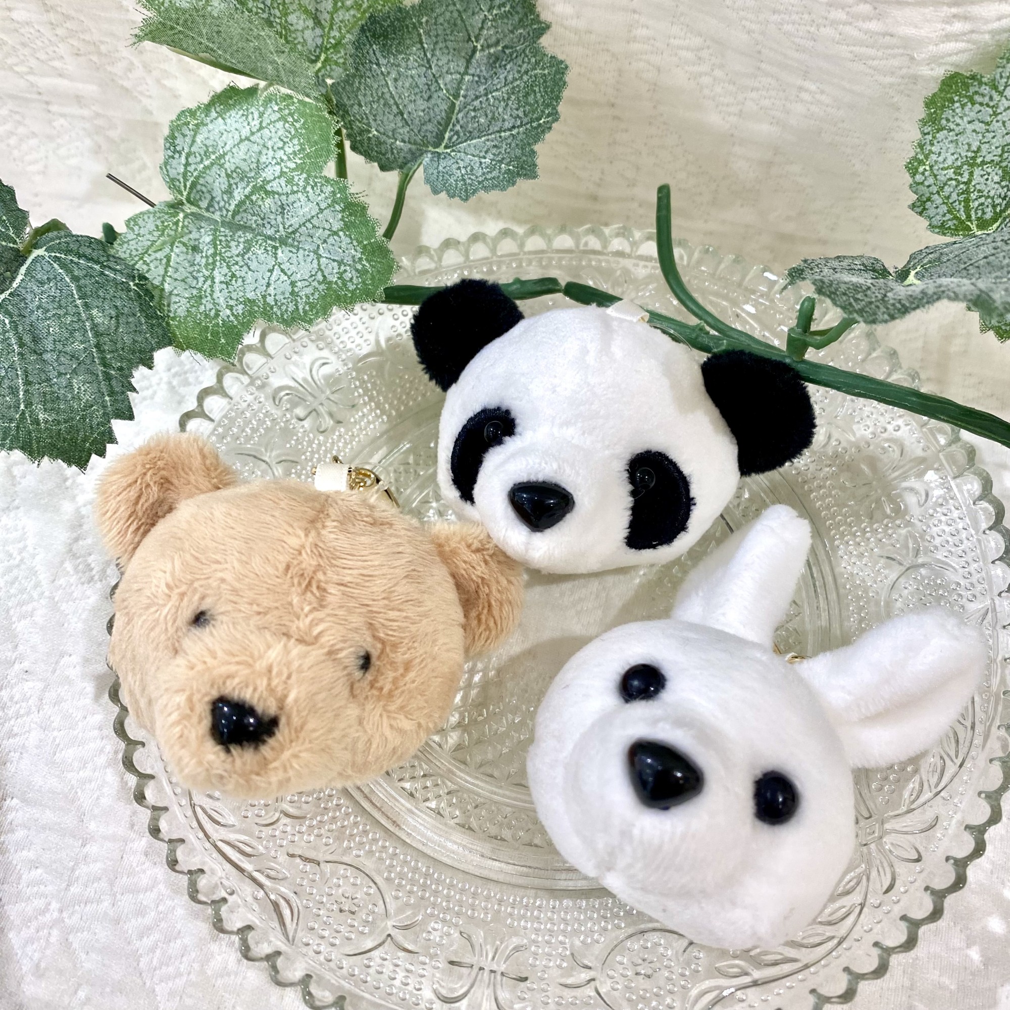 【新作アイテム】アニマルぬいぐるみキーチェーン🧸🐰🐼