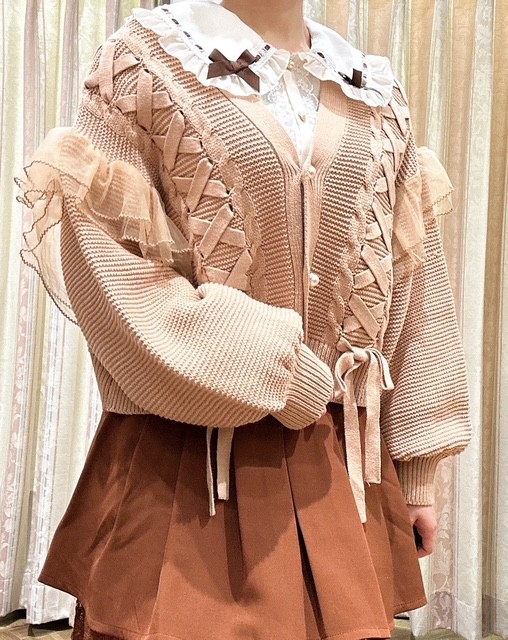 ゆったりかわいい春カーディガン