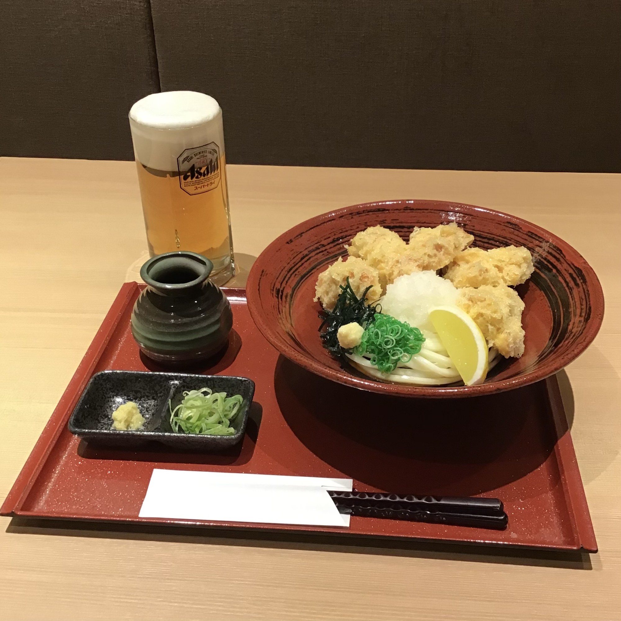 暑い夏に！冷やしうどん✖️ビール🍺✨