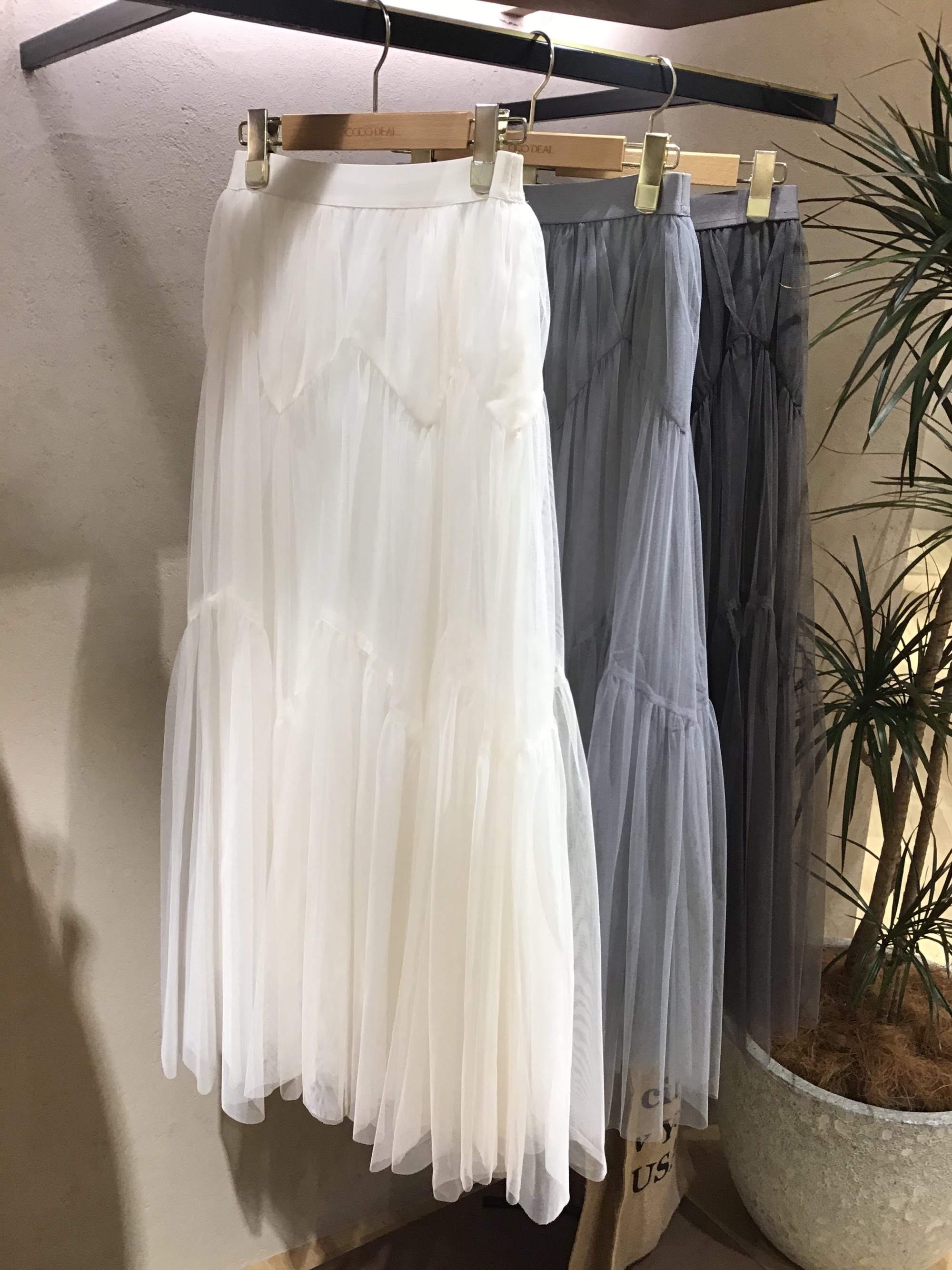 【新作入荷✨】ジグザグティアードチュールスカート