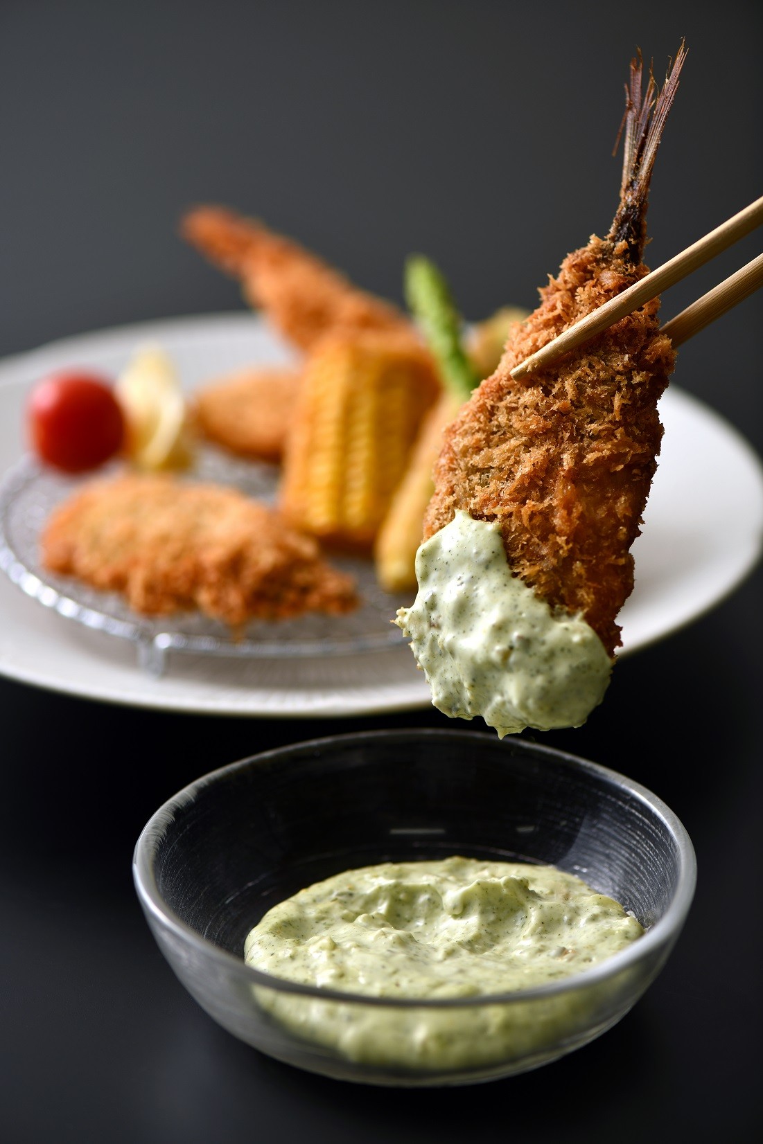 期間限定！梅しそあじフライ盛合せ膳　好評販売中！