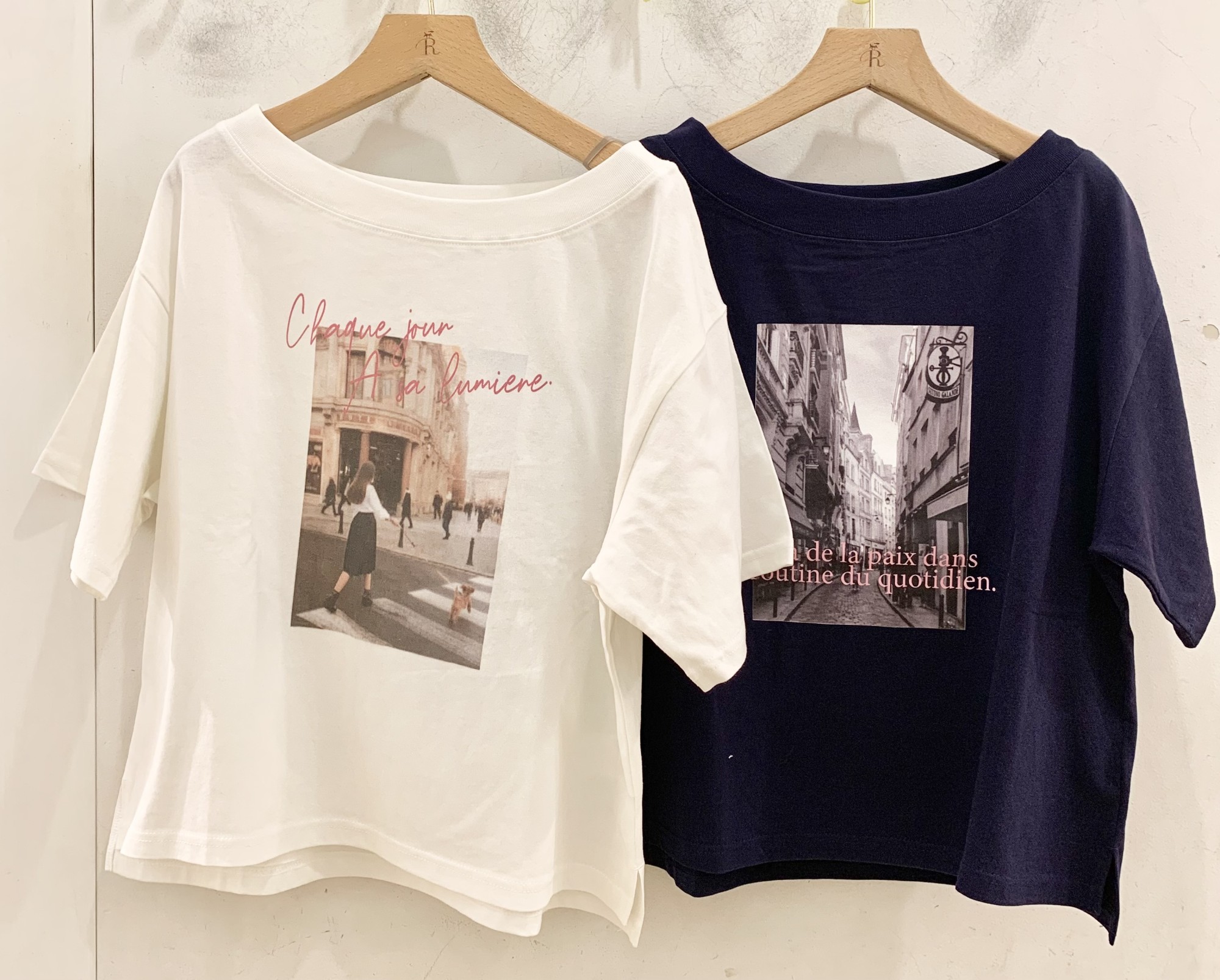 【大人の肌見せ】オフショルハーフスリーブTシャツ