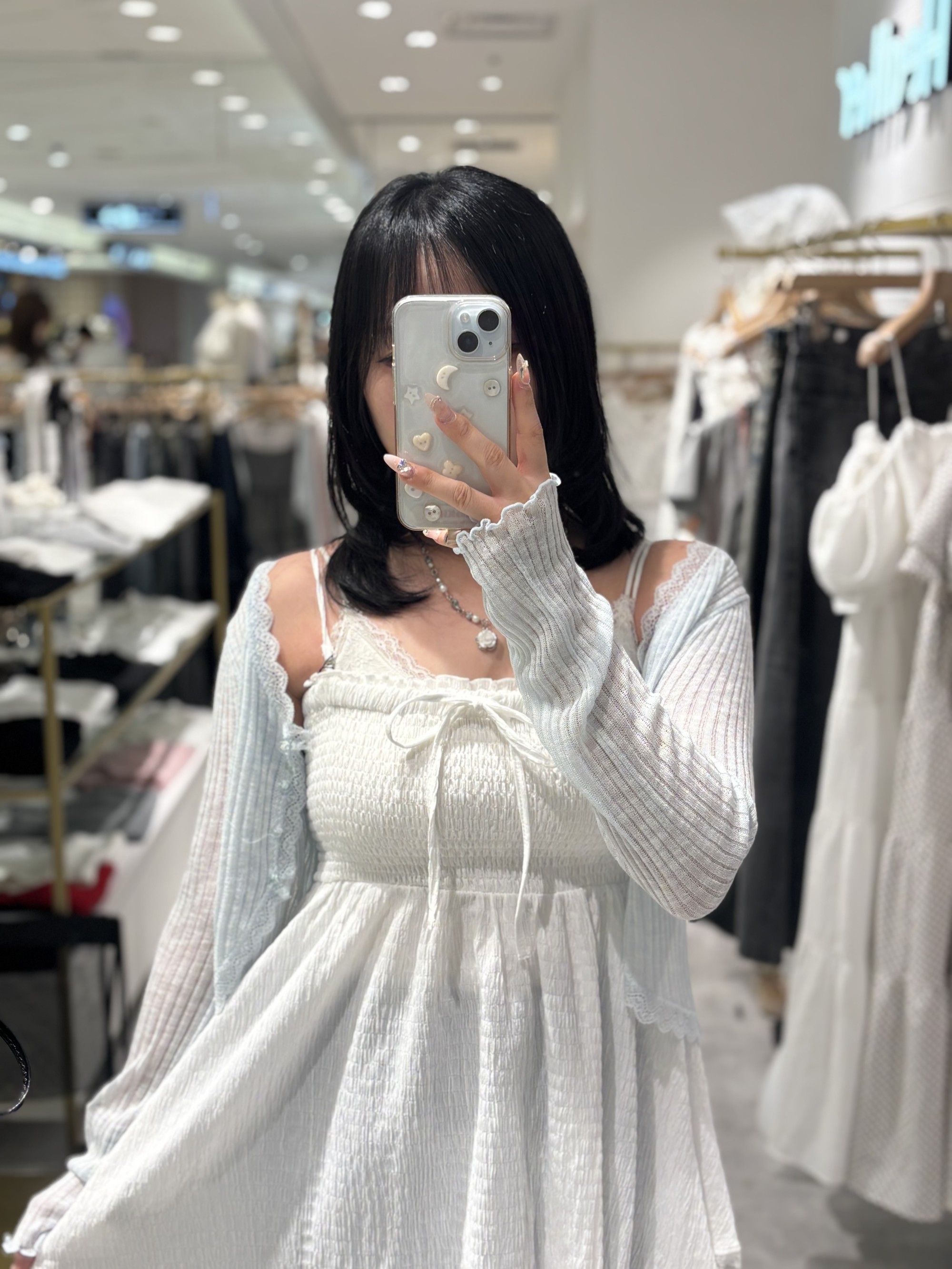 【大人気‼️】シャーリングレースベアキャミ