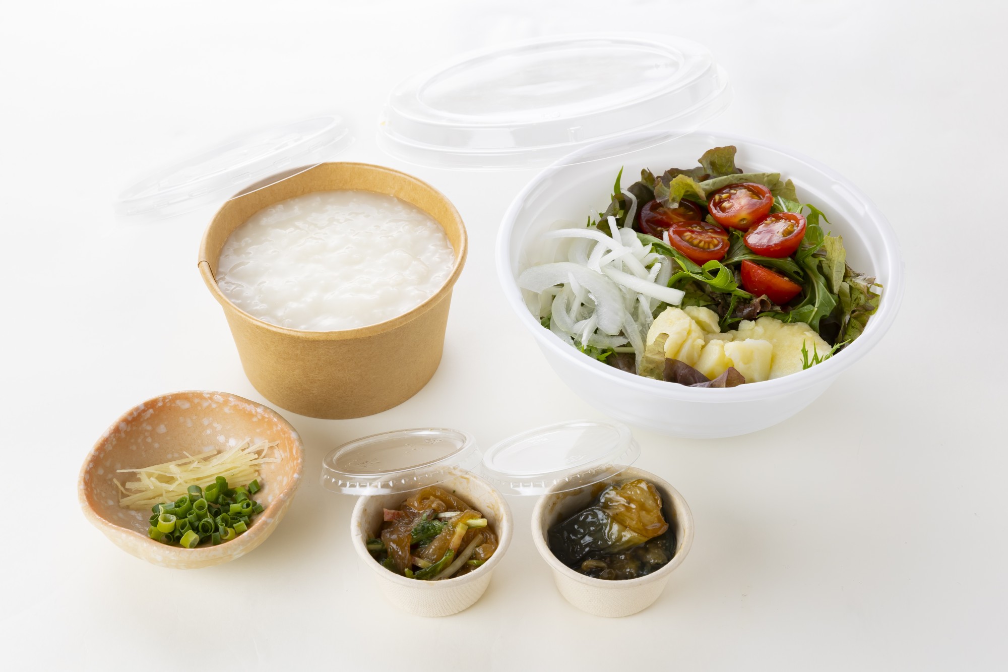 【京都駅 朝食】朝8時から、やさしい中華粥の朝ごはん500円