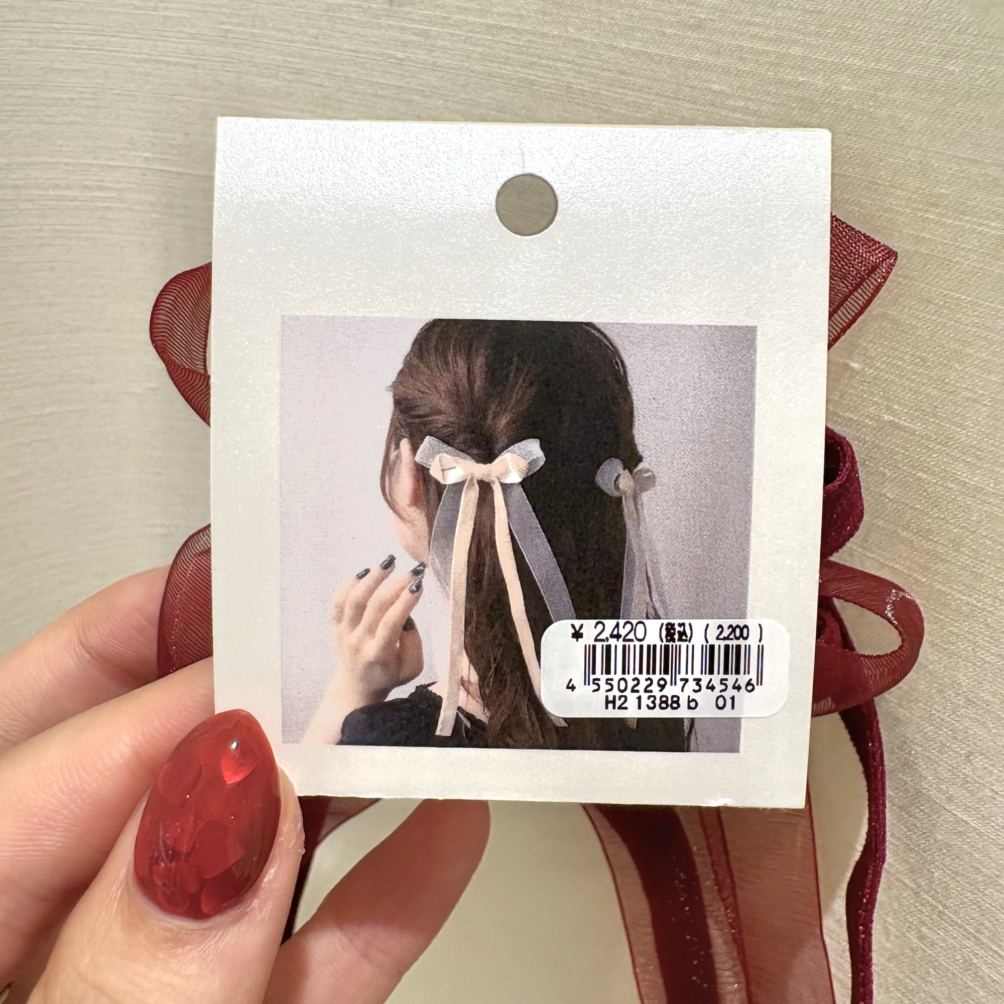 New🌟ベロアリボンクリップ🎀