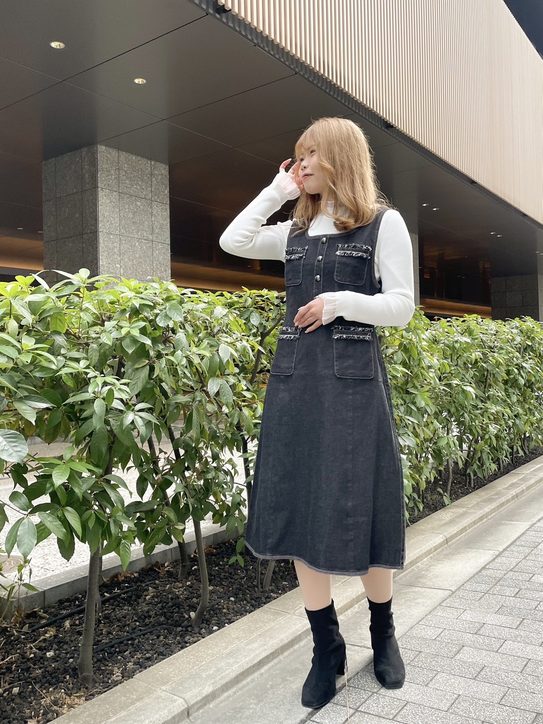 デニムジャンパースカート