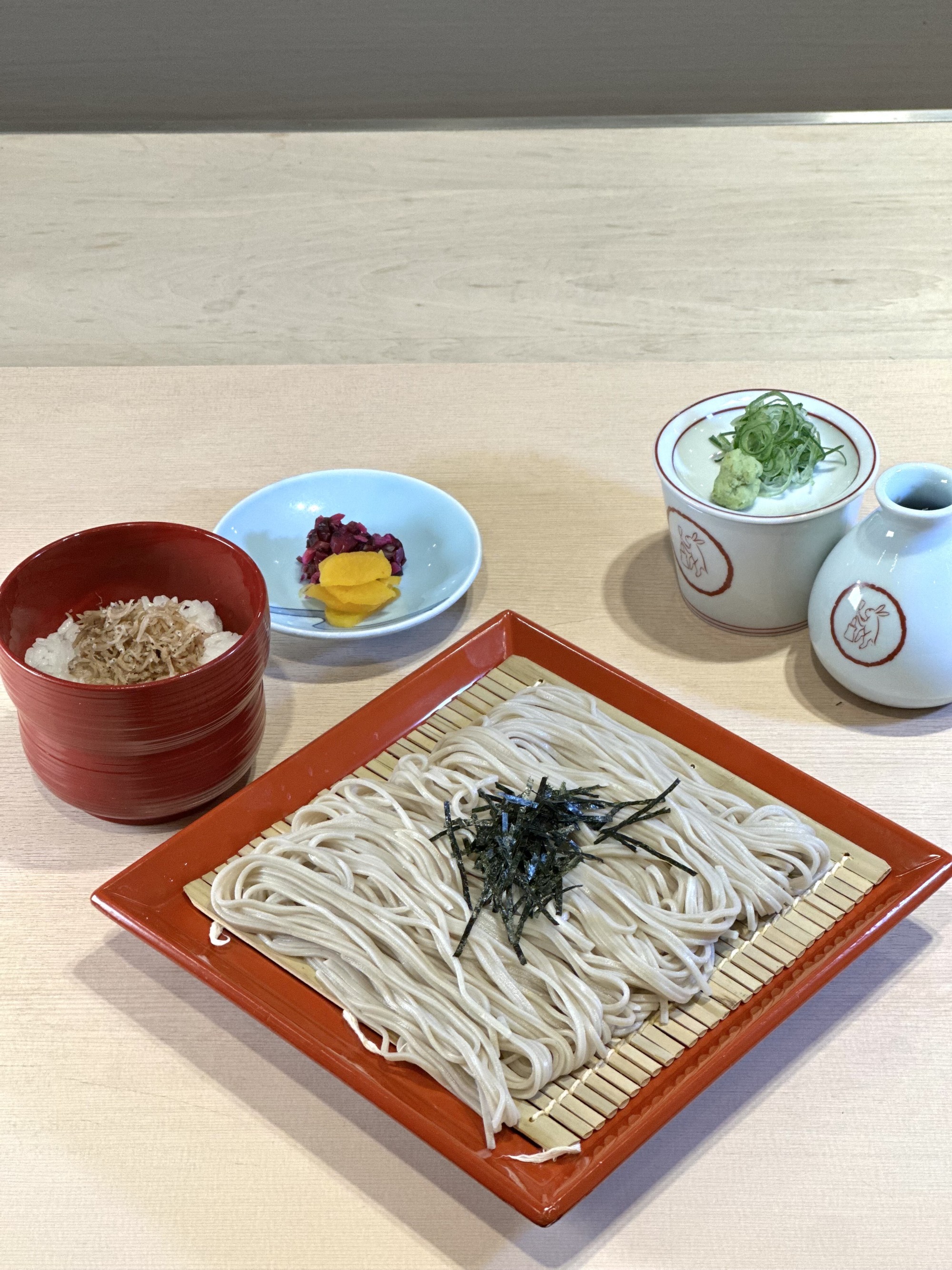 この季節にオススメ✨ざるそば×ちりめん山椒セット