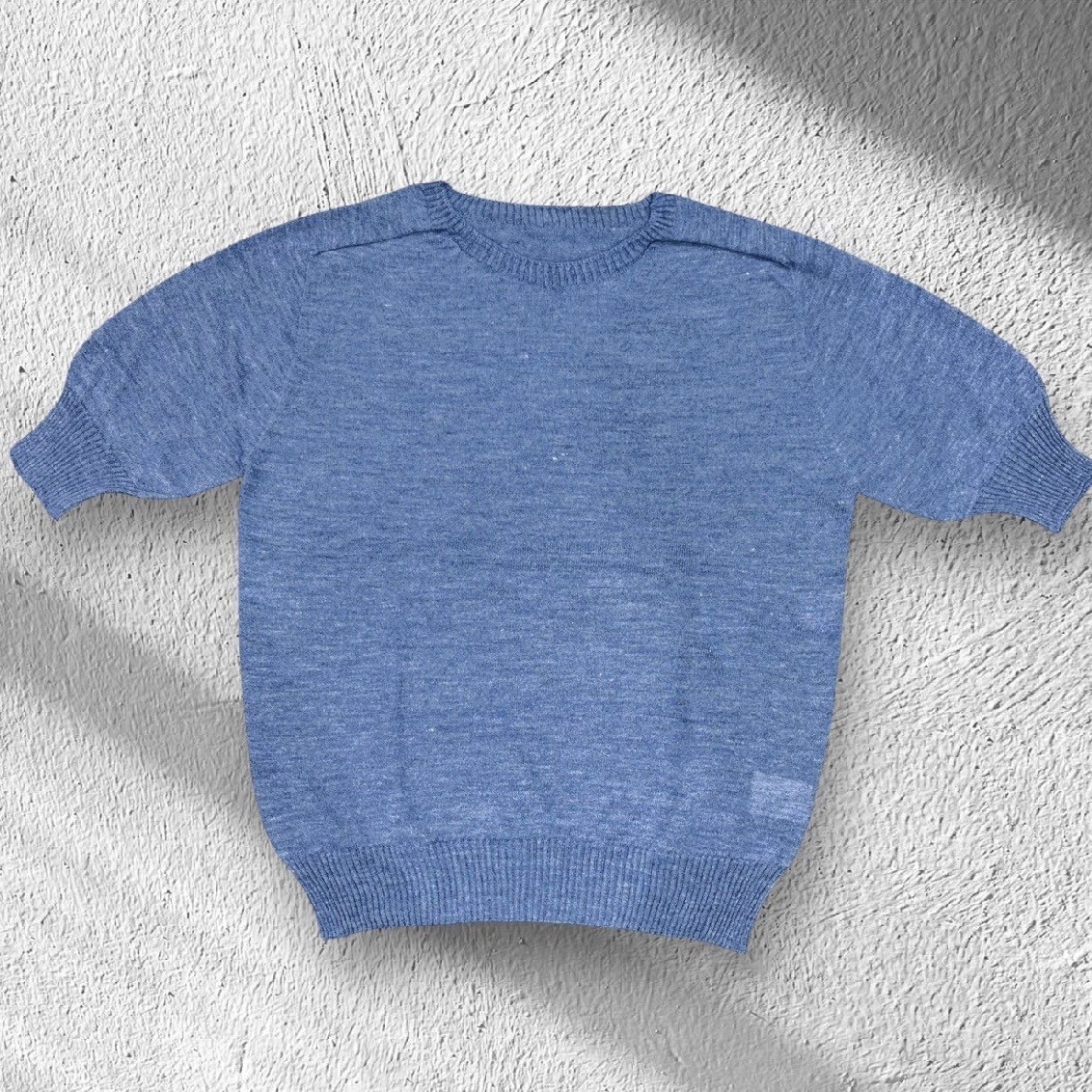 ラミー半袖クルーネックニットプルオーバー