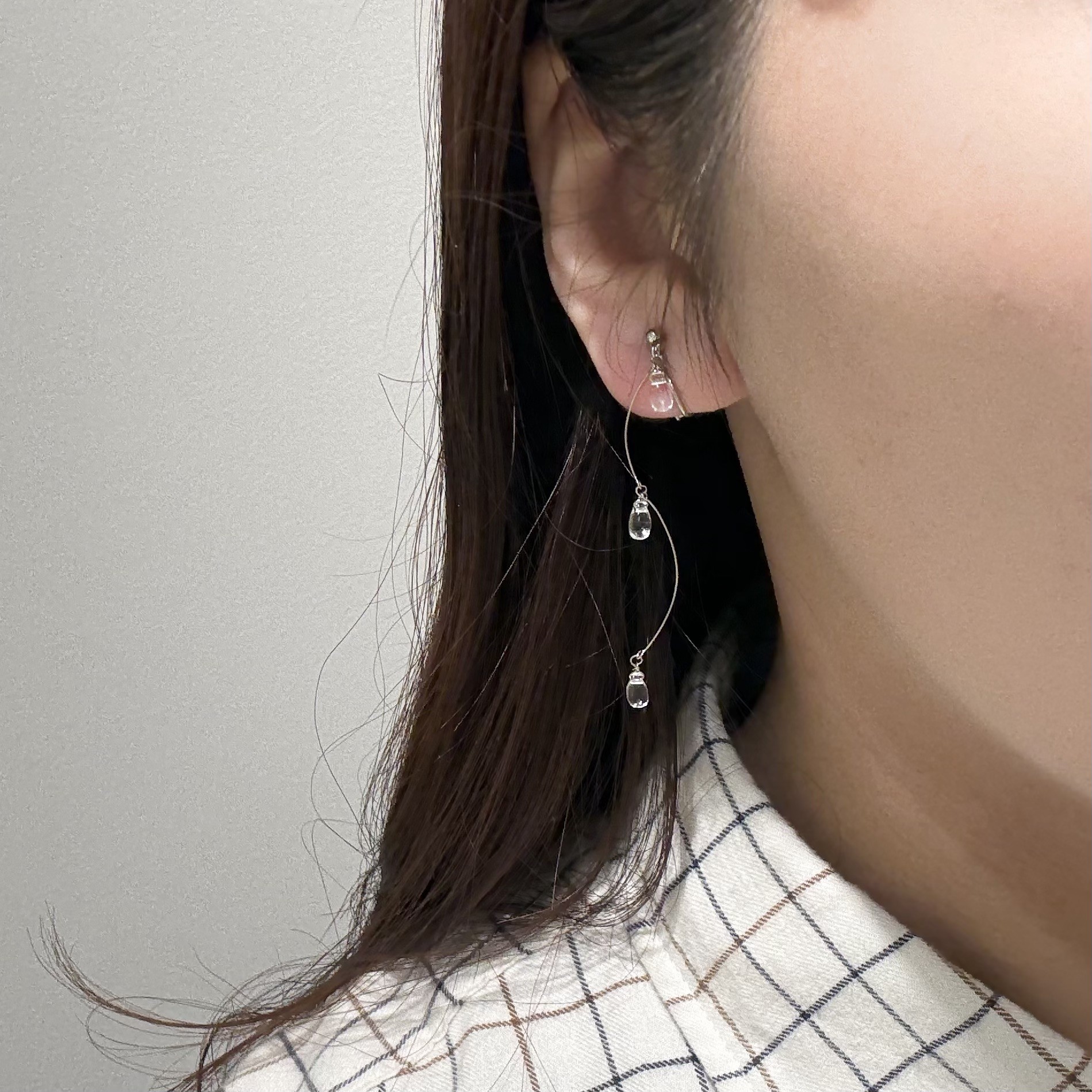 【⛄️冬にオススメ⛄️ガラスイヤリング🫧】