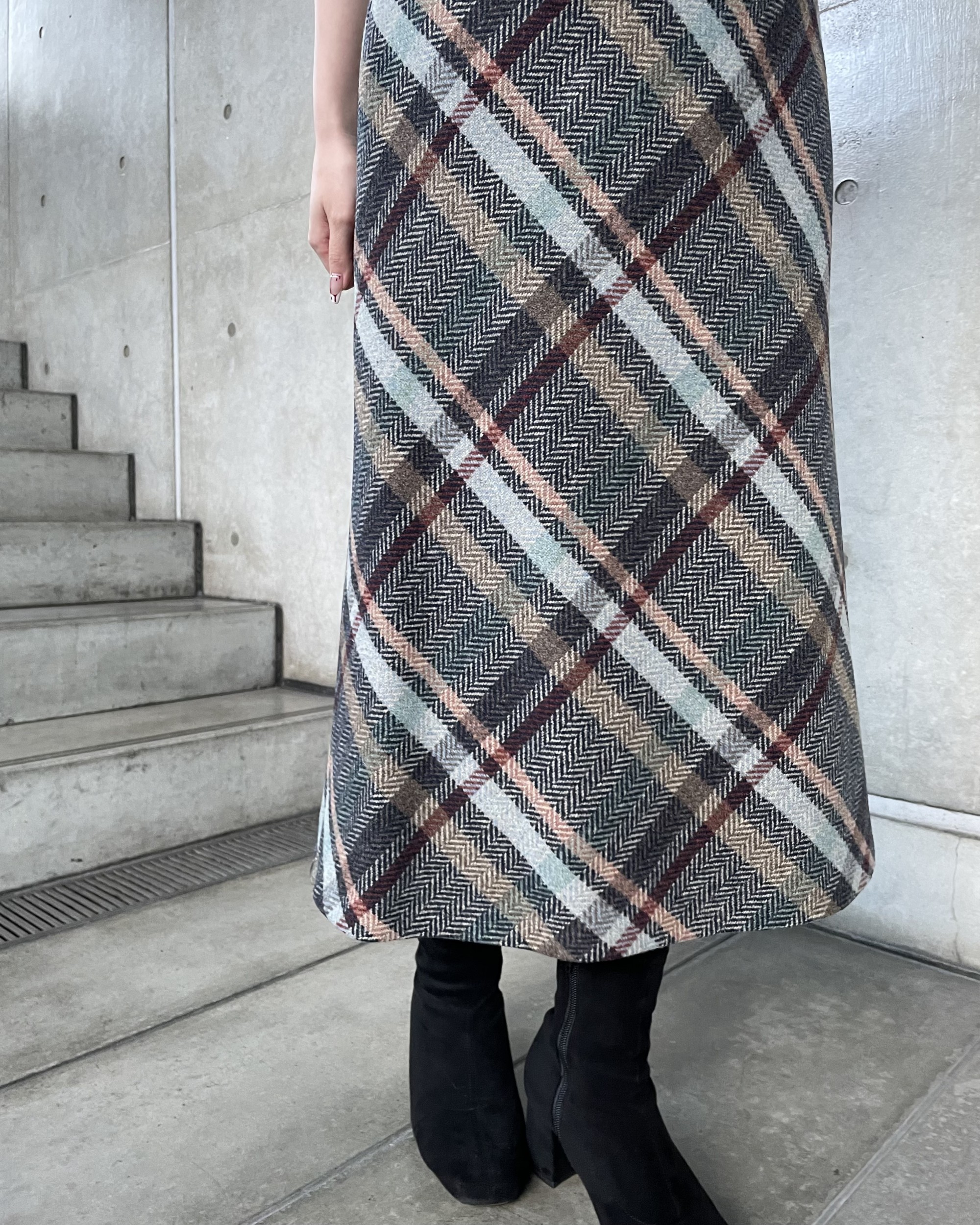 新作 シェットランドウールスカート