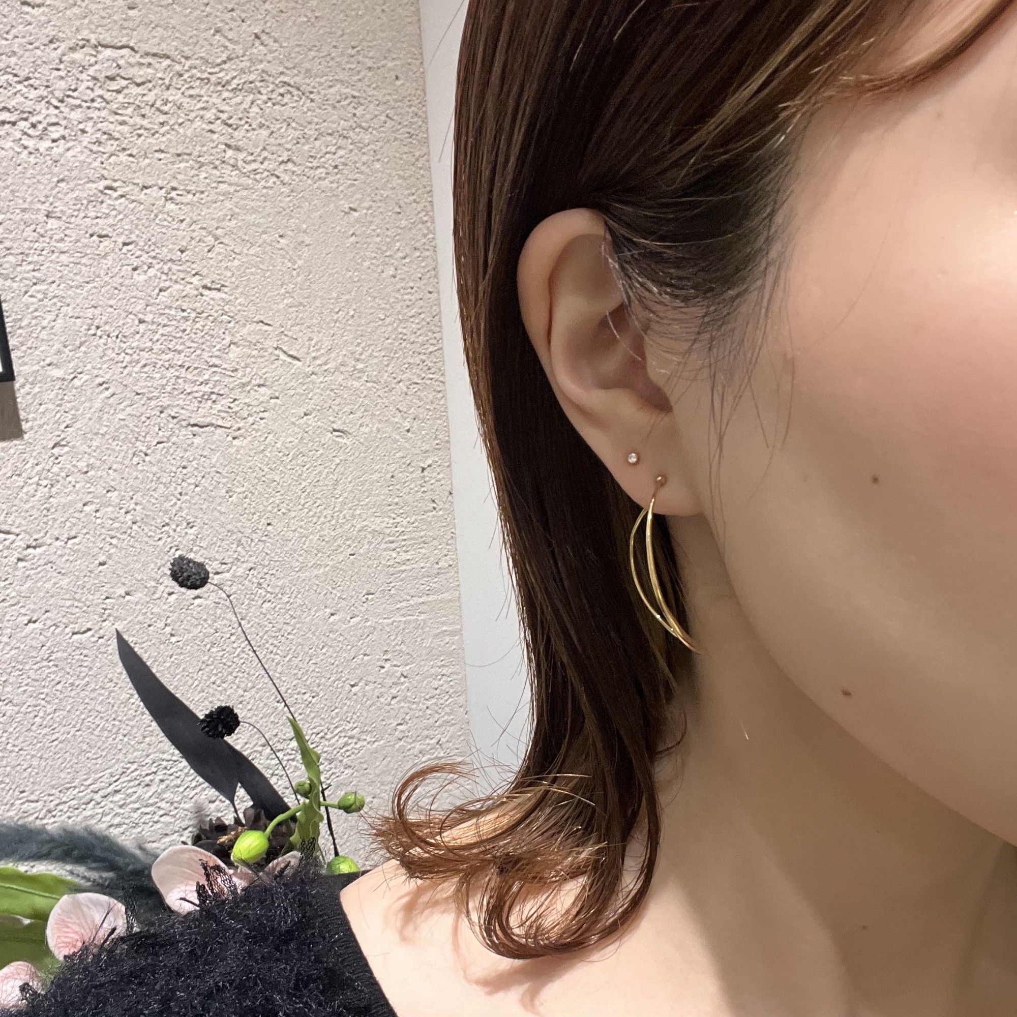 【⭐️人気のニュアンスフープピアス⭐️】