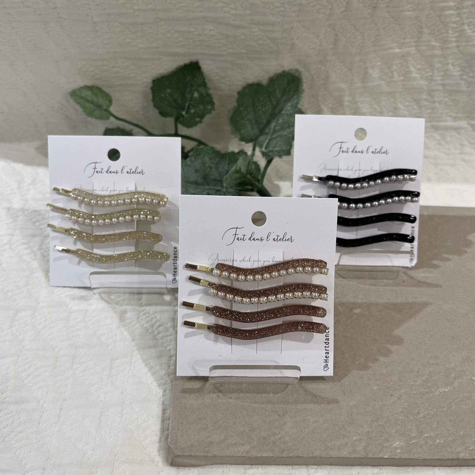 【New item】ラメパールラインセットピン✨