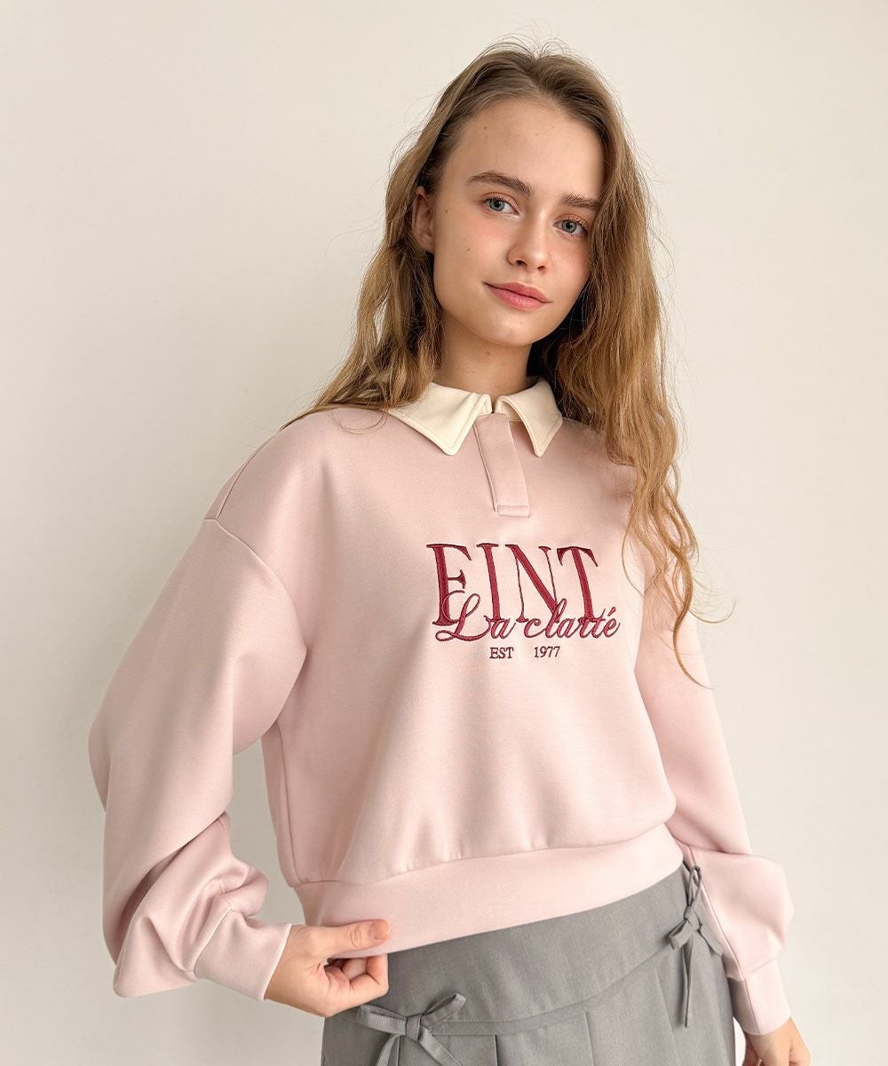 フロントのフレンチなロゴ刺繍が目を惹くスウェット♡