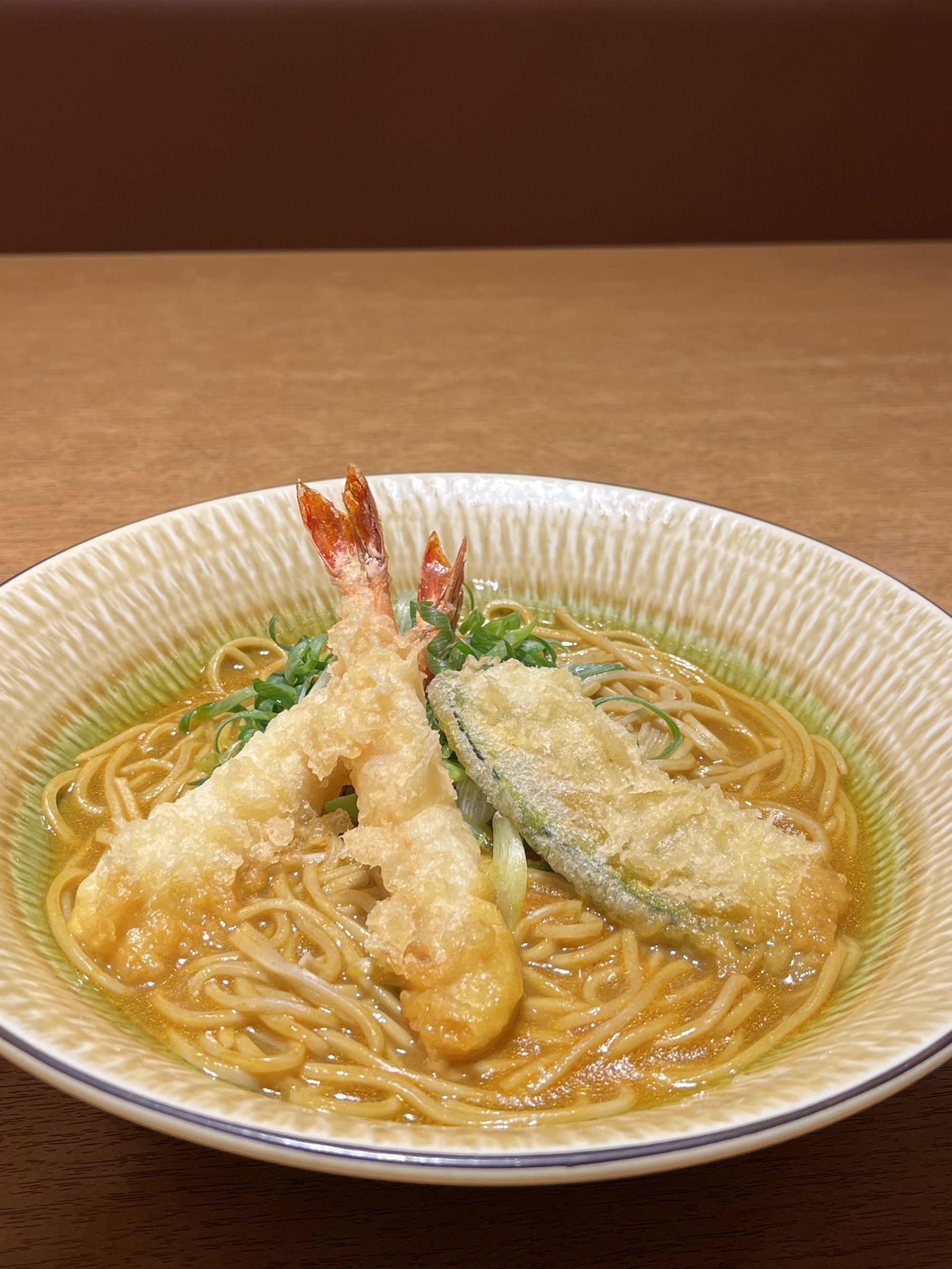 🍤海老天カレーそば