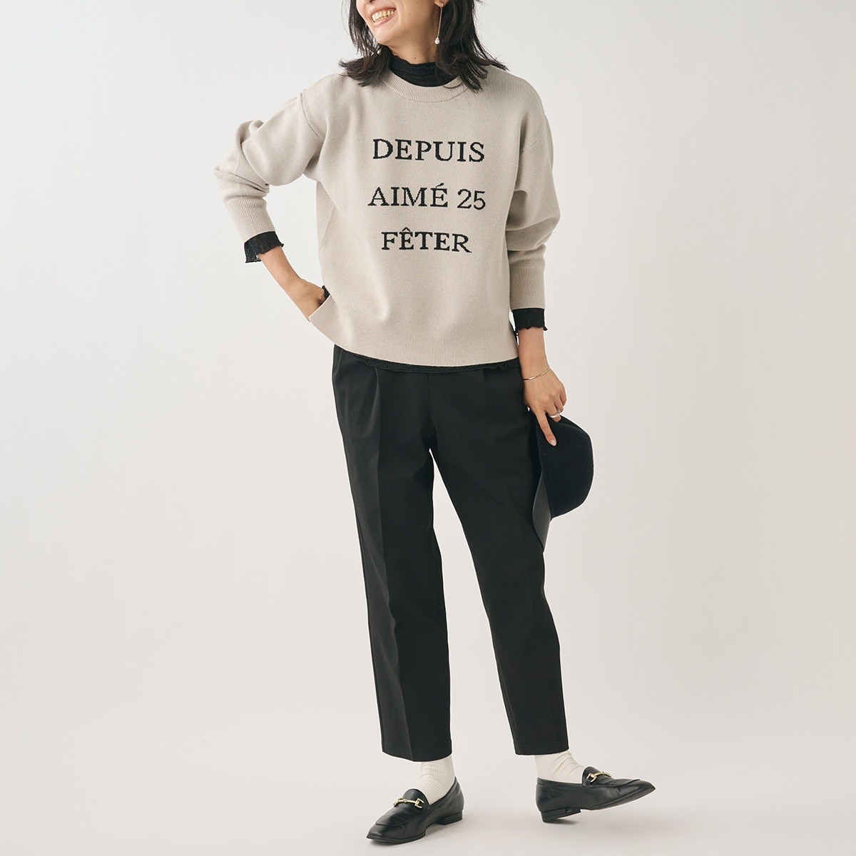 冬の定番！きれい見えと暖かを両立した美脚テーパードパンツ