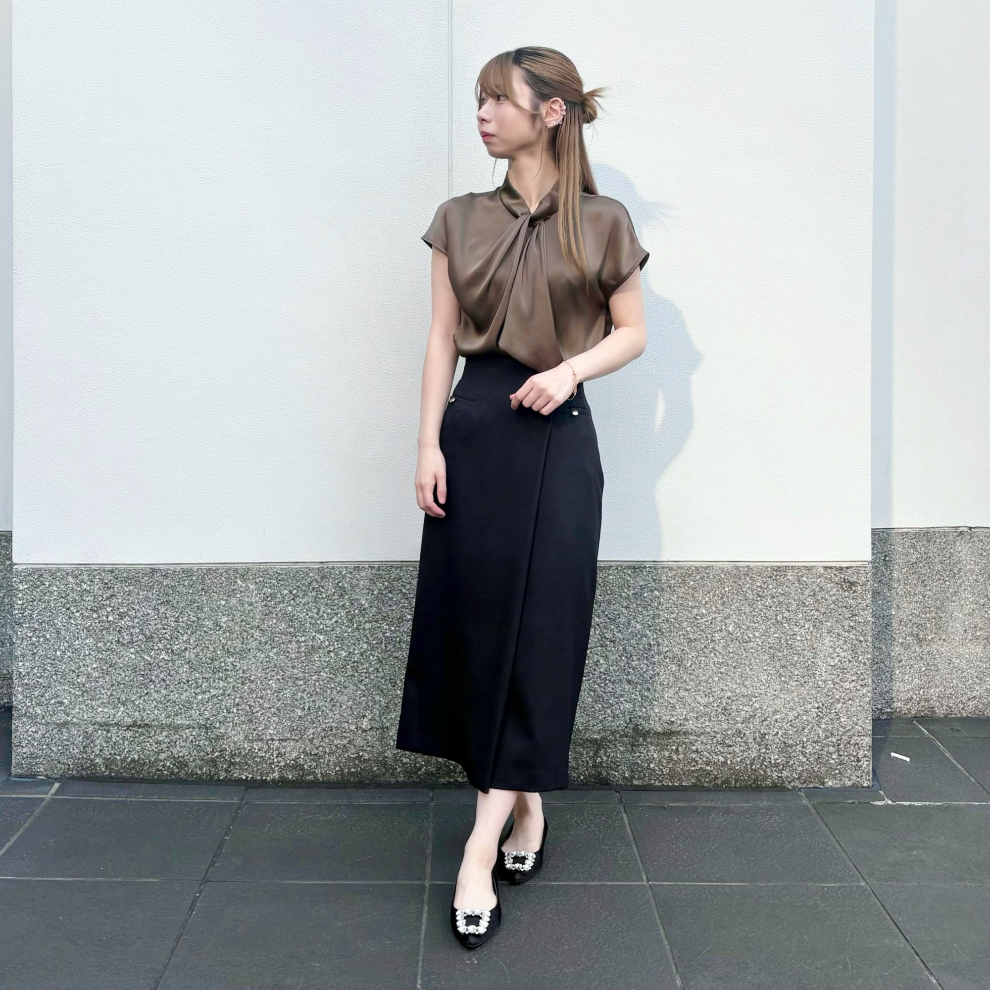 ~✨夏の綺麗めお仕事コーデ✨~  きちんと感と小慣れ感を両立出来るオフィススタイル🖤