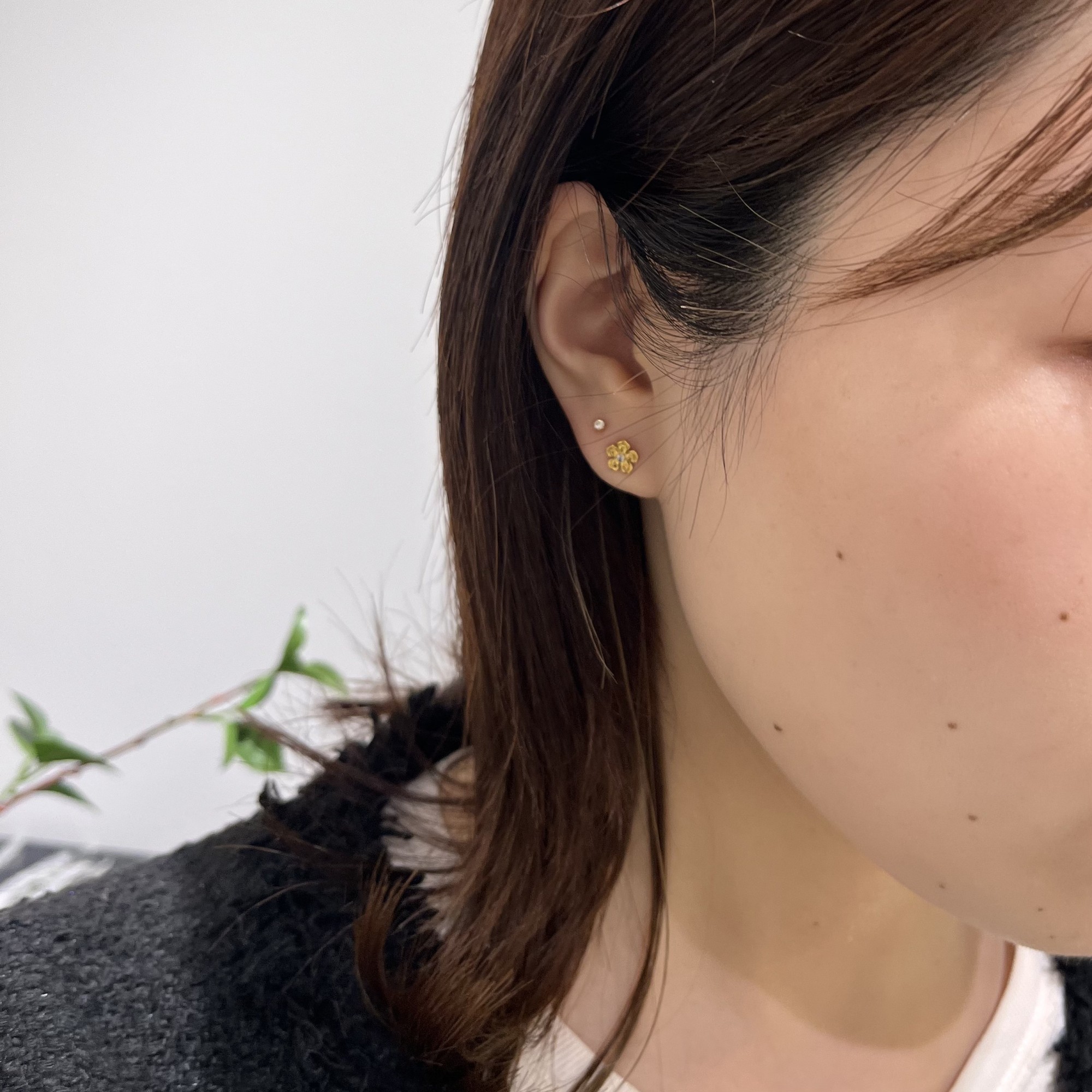 【🌸春にぴったりなフラワーデザインピアス🍡】