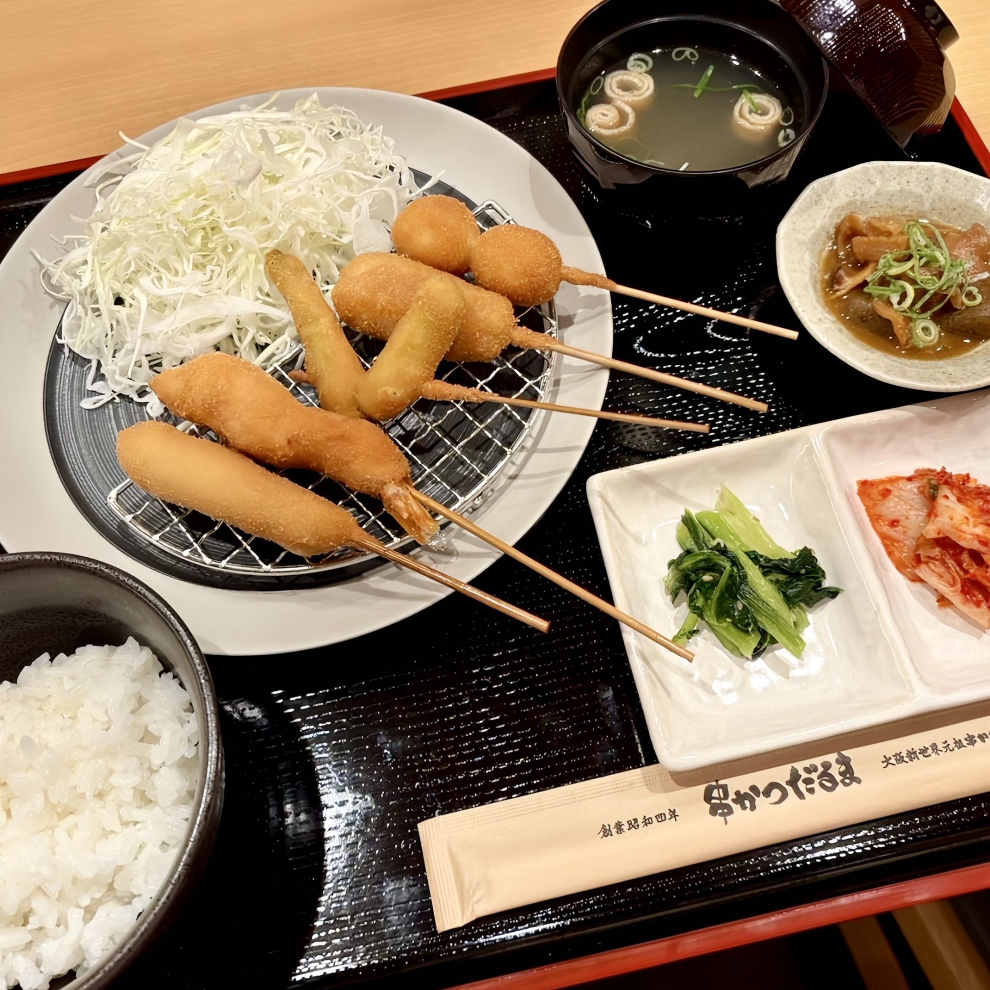 だるまの串かつランチ!
