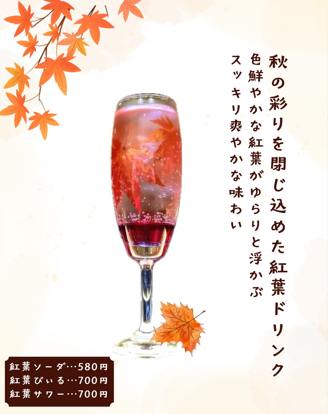 栄寿庵の秋限定ドリンク