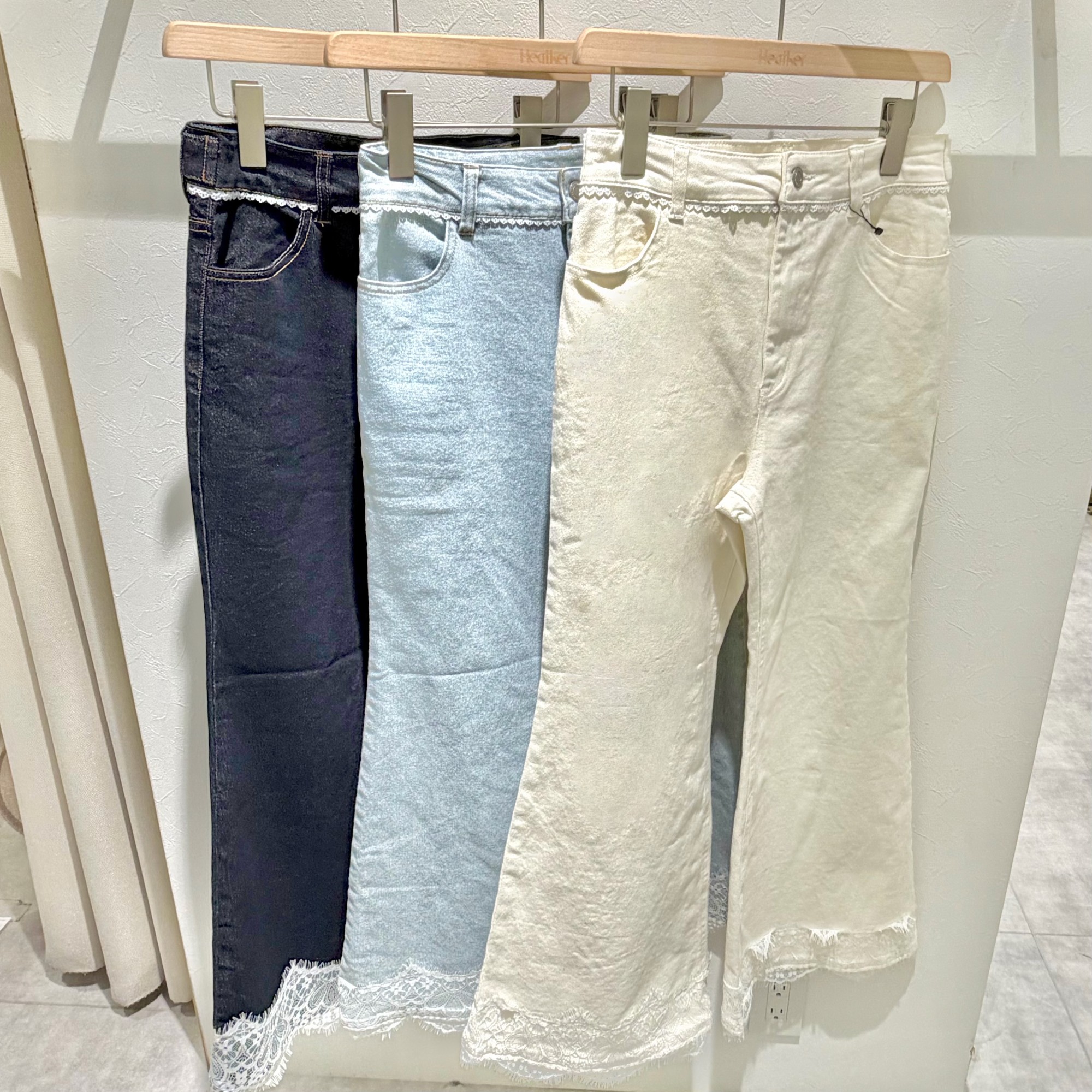 【新色入荷📦❕】レースフレアデニムパンツ