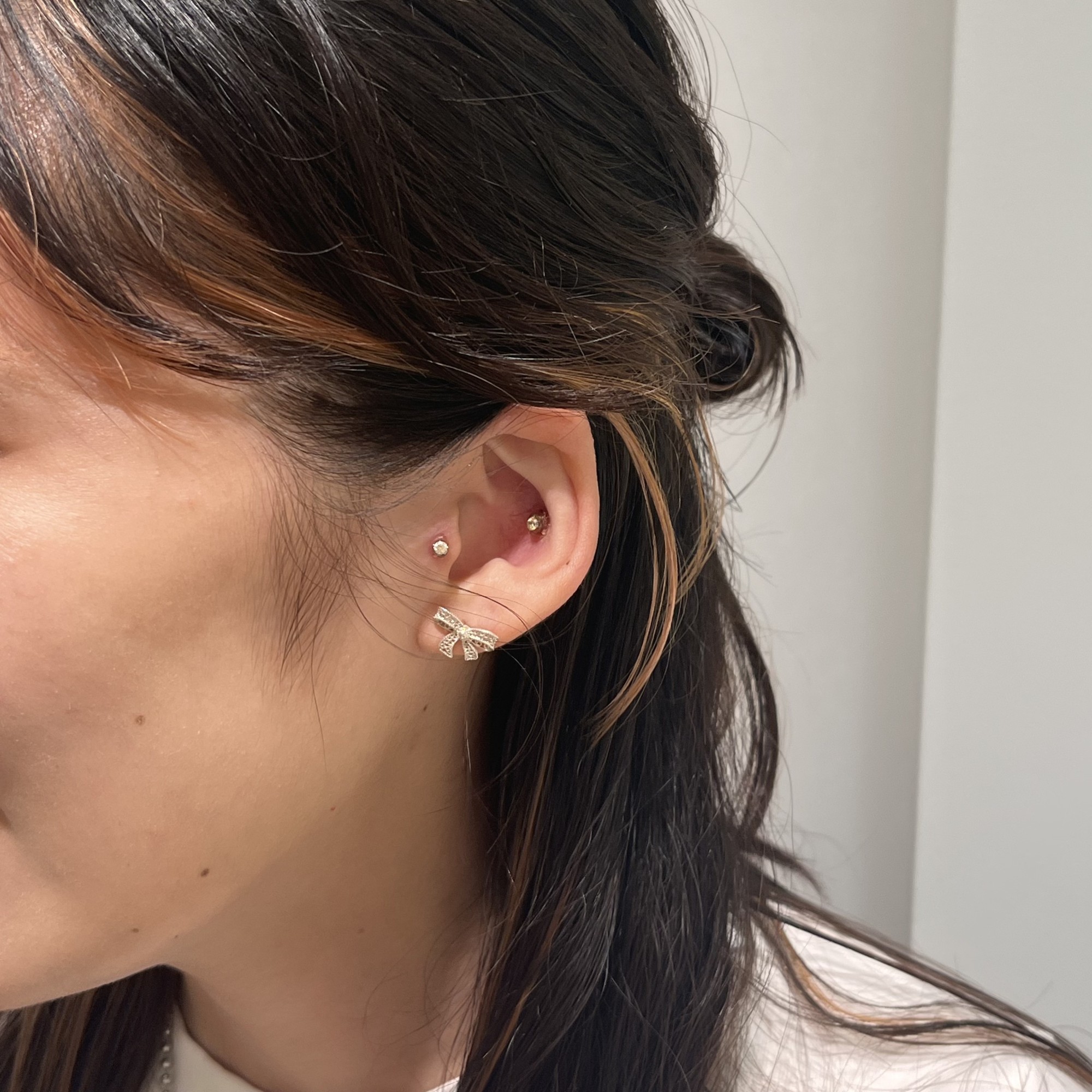 【🌟アレルギー対応🫧silver925のリボンピアス🌟】　